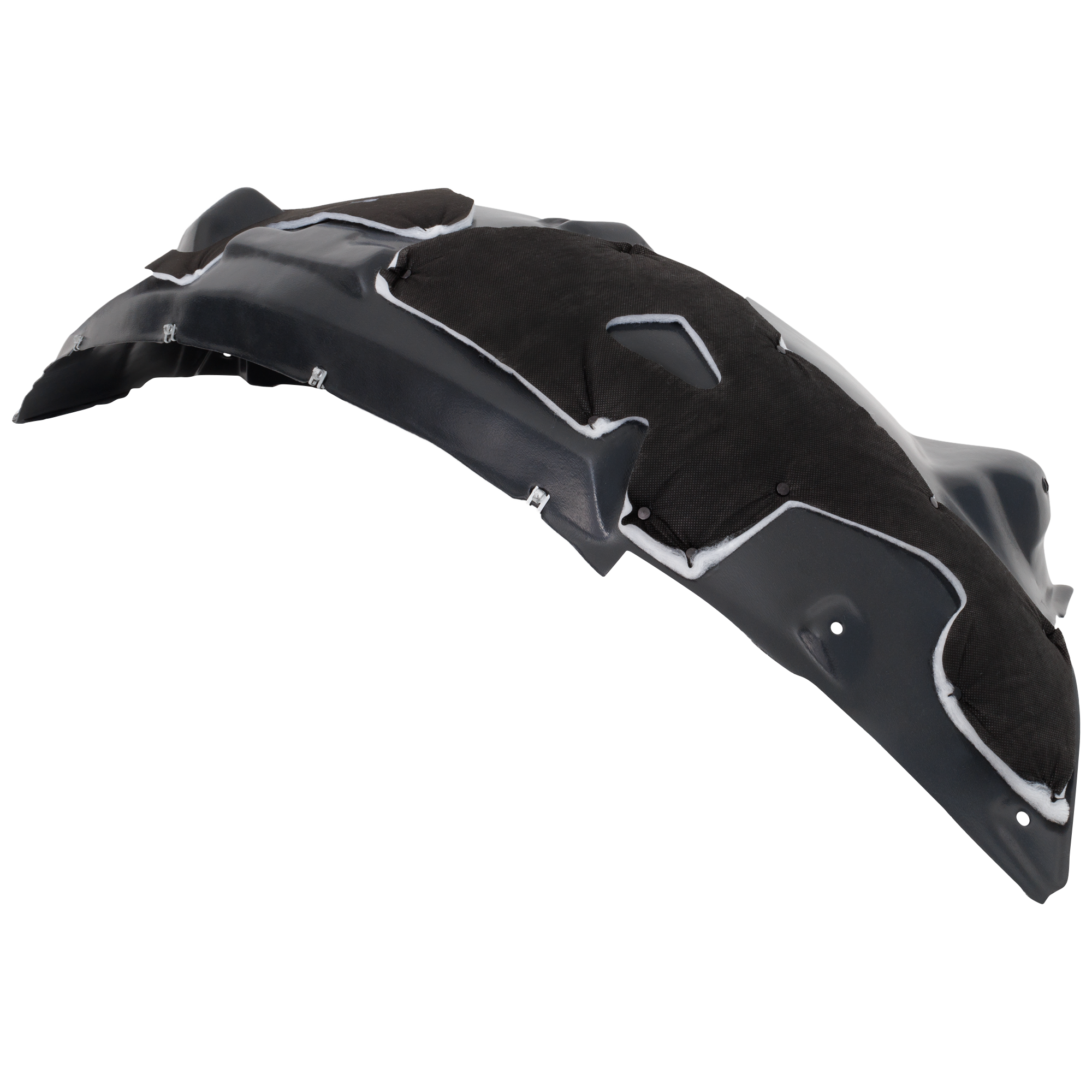 AM F 150-21-24 FRONT FENDER LINER RH Plastic Vacuum Form w Rubber and Aluminum Pad Lariat Limited King Ranch Platinum Tremor 3.0L Eng. XL XLT Models Crew Extended Cab SKU RF22210067 Partslink FO1249214 OEM ML3Z16102D