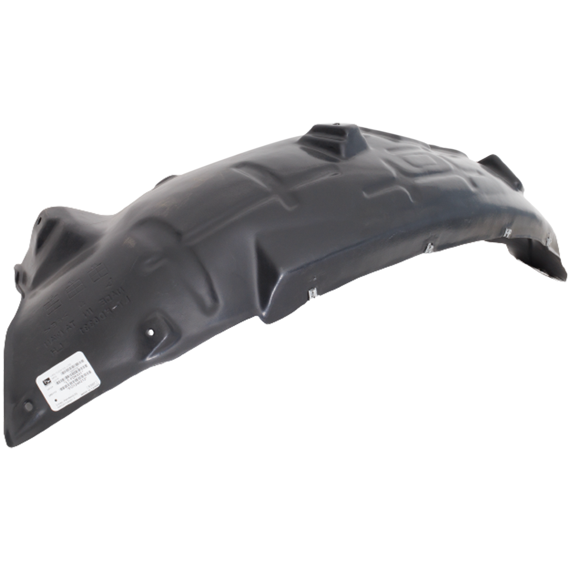 AM F 150-21-24 FRONT FENDER LINER LH Plastic Vacuum Form Aluminum Pad 2.7-3.0 Regular 3.3-3.5-5.0L Turbo Eng. XL Model Crew 21-21 Extended Cab SKU RF22210072 Partslink FO1248212 OEM ML3Z16103K ML3Z16103J