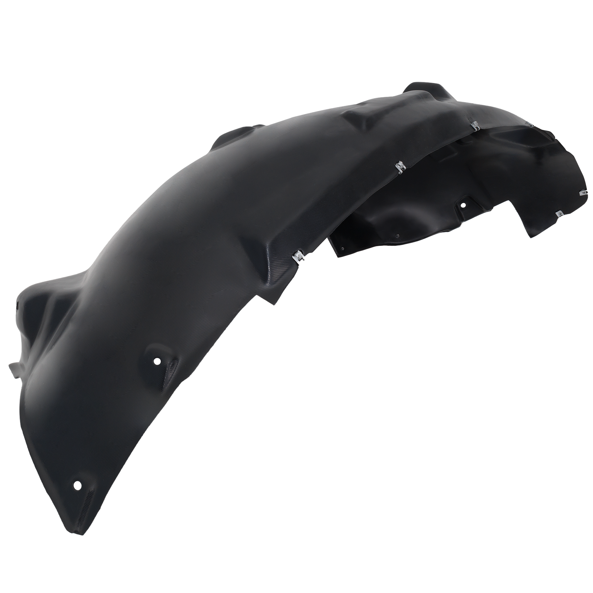AM F 150-21-24 FRONT FENDER LINER LH Plastic Vacuum Form w Rubber and Aluminum Pad 2.7-3.0 Regular 3.3-3.5-5.0L Turbo Eng. XLT Model Crew 21-21 Extended Cab SKU RF22210074 Partslink FO1248213 OEM ML3Z16103C