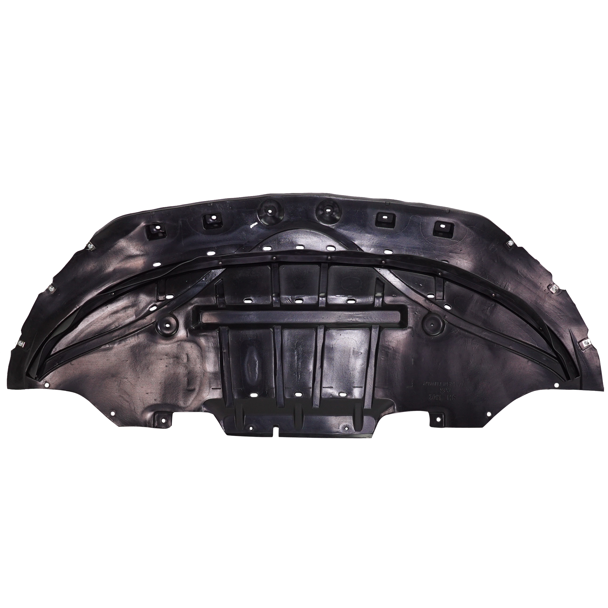 AM MUSTANG 15-17 ENGINE SPLASH SHIELD Under Cover Front EcoBoost Models w o Perf Pkg Coupe SKU RF31010002 Partslink FO1228145 OEM FR3Z17626C