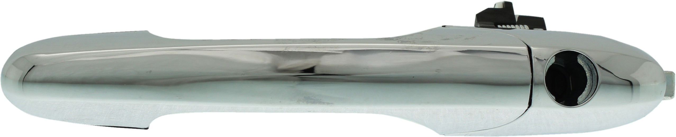 AM FIAT 500-12-17 FRONT EXTERIOR DOOR HANDLE LH Chrome w Key Hole Convertible Hatchback SKU RF46210012 OEM 68069943AC