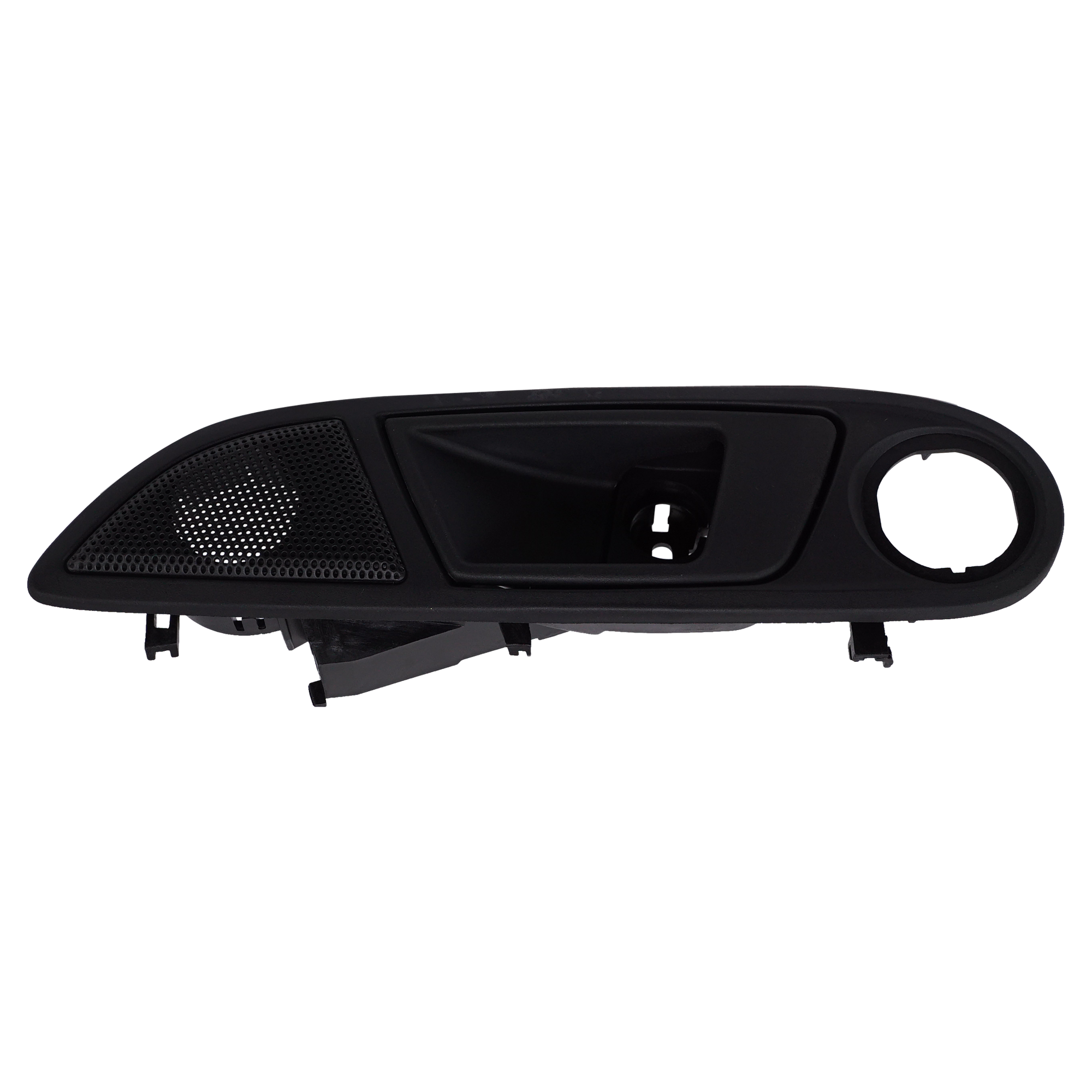 AM FIESTA 11-19 FRONT INTERIOR DOOR HANDLE LH Textured Black w Power Switch Hole S Model SKU RF46210018 Partslink FO1352155 OEM BE8Z5422601AB