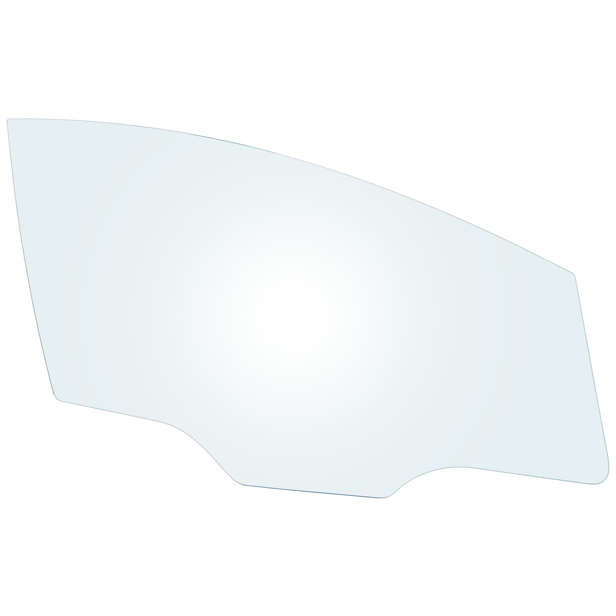 AM FORD FIESTA 11-19 FRONT DOOR GLASS RH Green Tint w Solar SKU RF48010035 OEM BE8Z5421410A