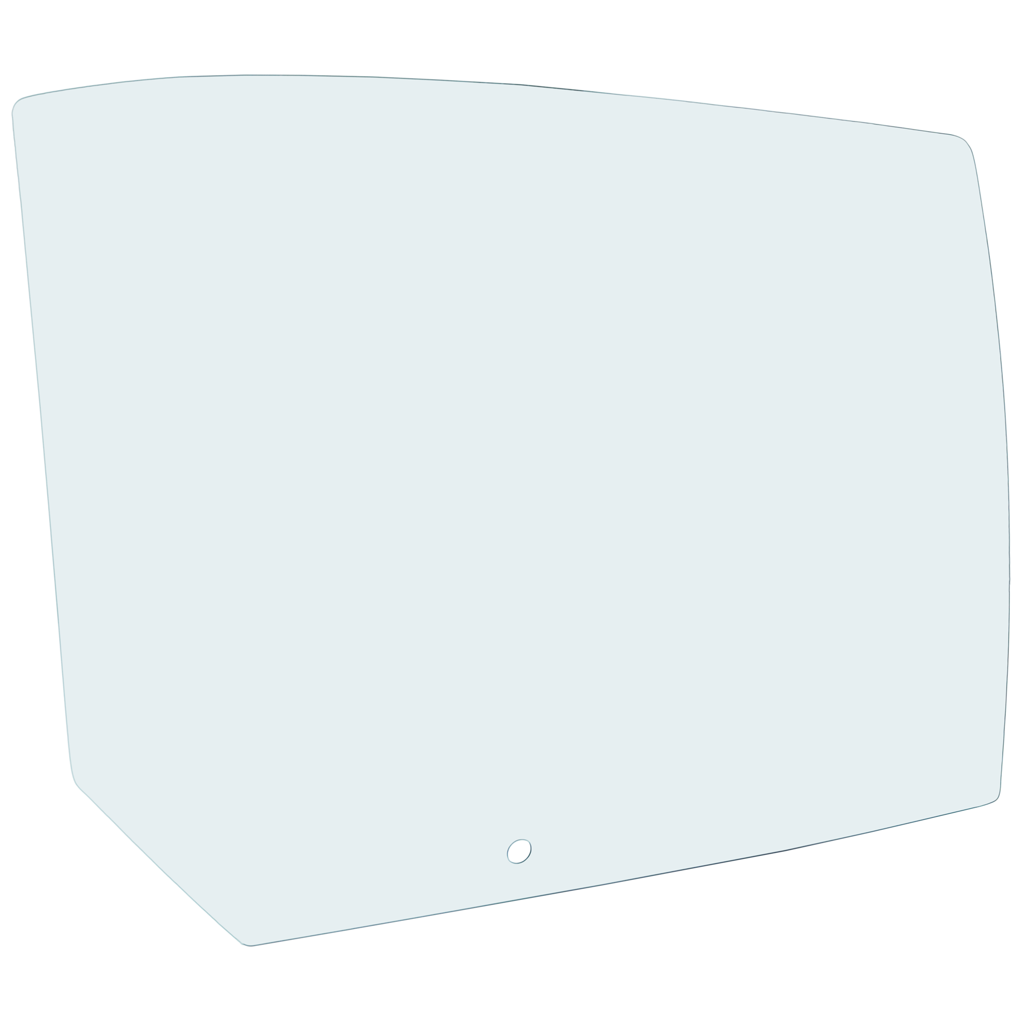 AM FORD TAURUS 10-19 REAR DOOR GLASS RH Green Tint w Solar SKU RF48130023 OEM AG1Z5425712A