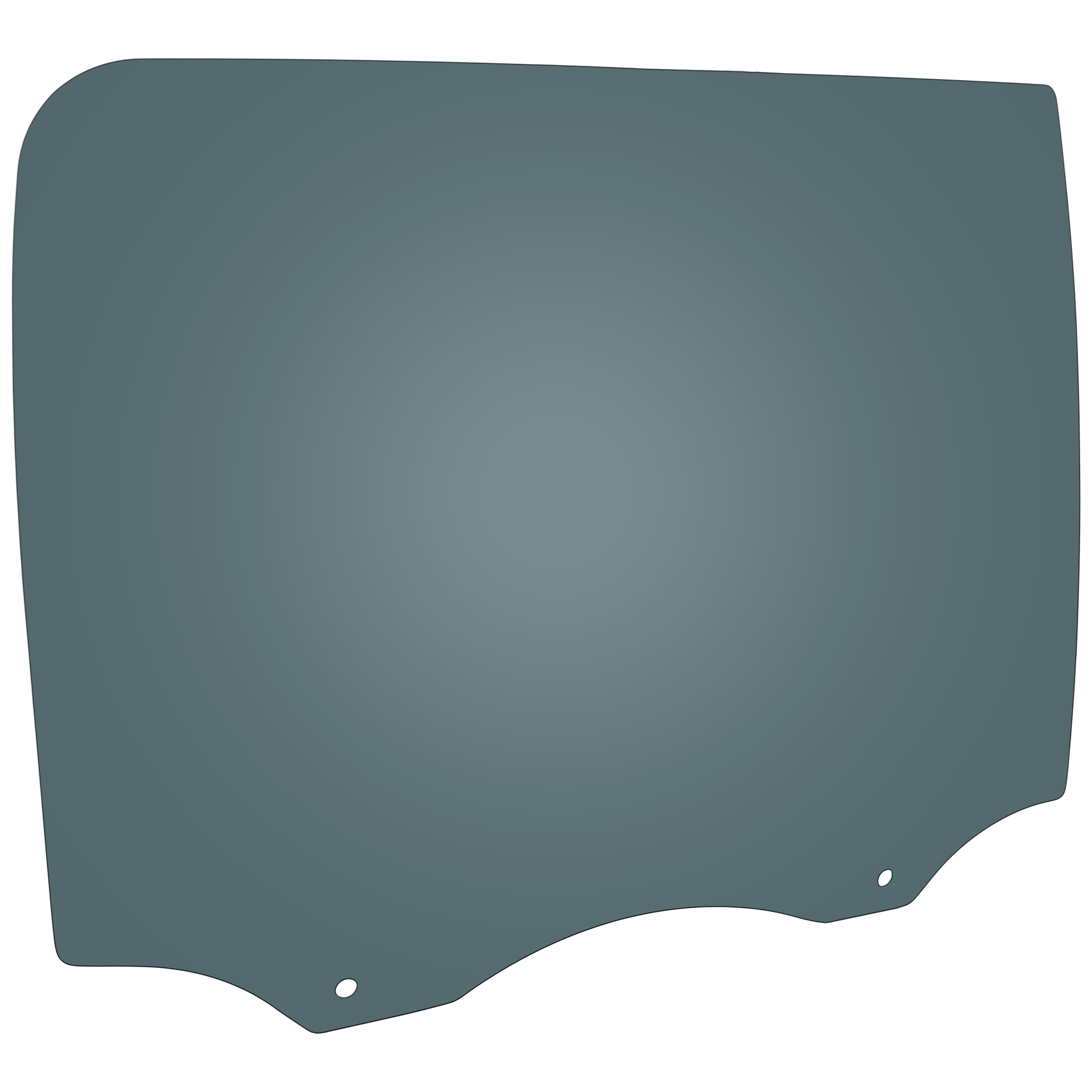 AM FORD SUPER DUTY 15-23 REAR DOOR GLASS RH Gray Tint Privacy w Solar Platinum Limited Model Crew Cab SKU RF48130035 OEM FL3Z1625712F