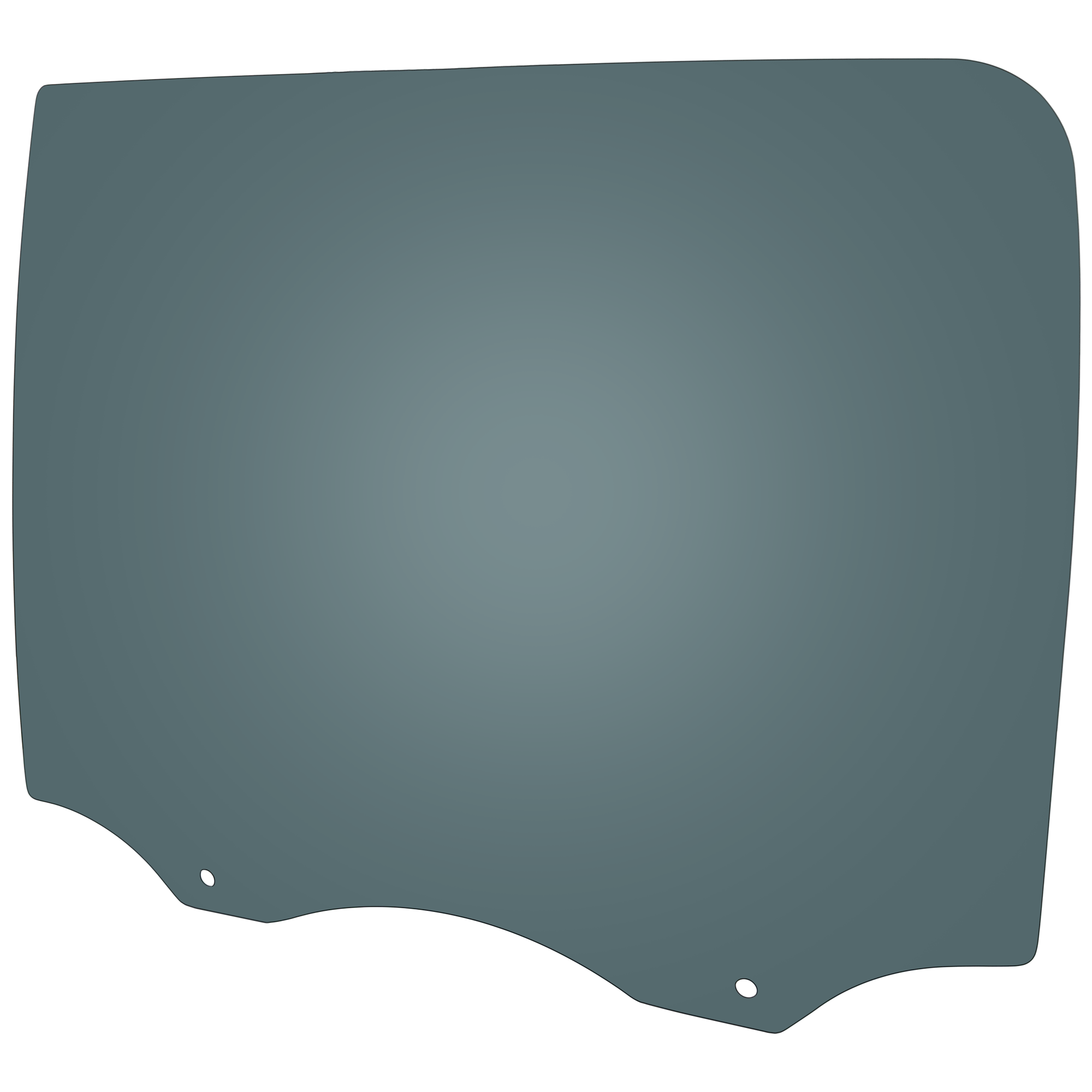 AM FORD SUPER DUTY 15-23 REAR DOOR GLASS LH Gray Tint Privacy w Solar Platinum Limited Model Crew Cab SKU RF48130036 OEM FL3Z1625713F