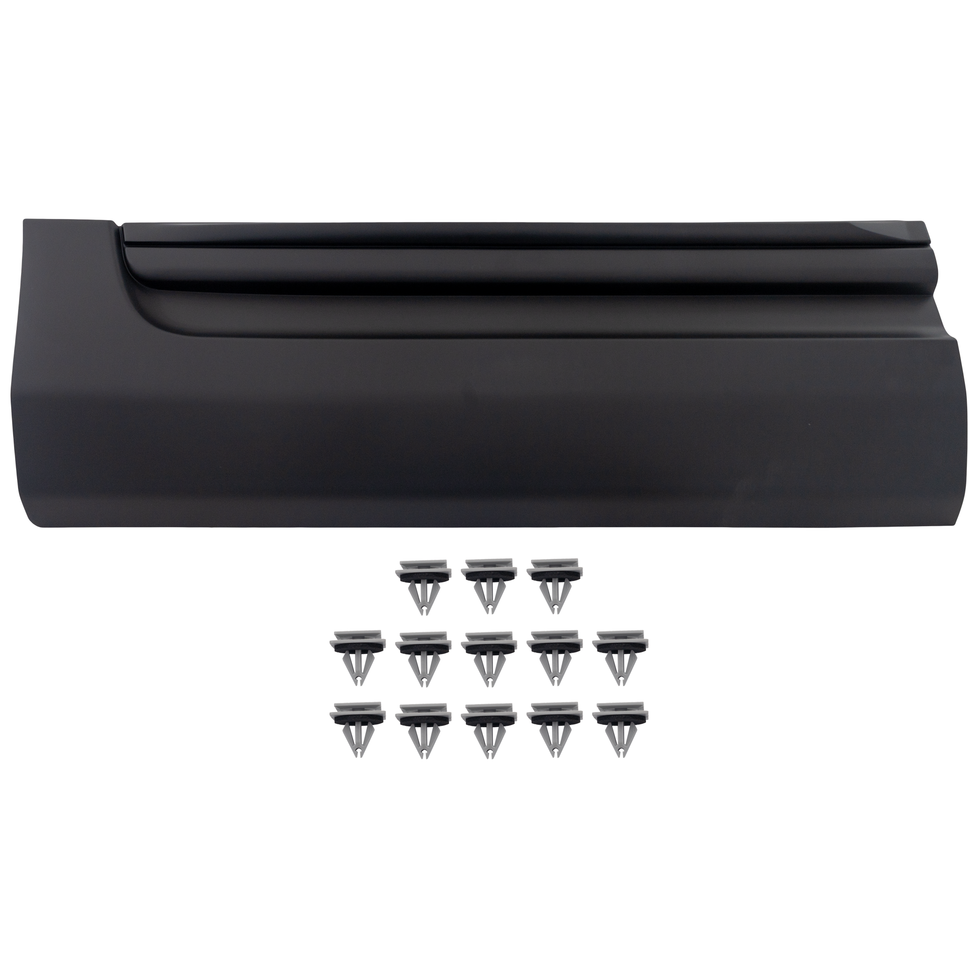 AM EXPLORER 11-15 POLICE INTERCEPTOR UTILITY 13-15 REAR DOOR MOLDING RH Textured Black w o Chrome Insert SKU RF49090005 Partslink FO1505114 OEM BB5Z7825556AA