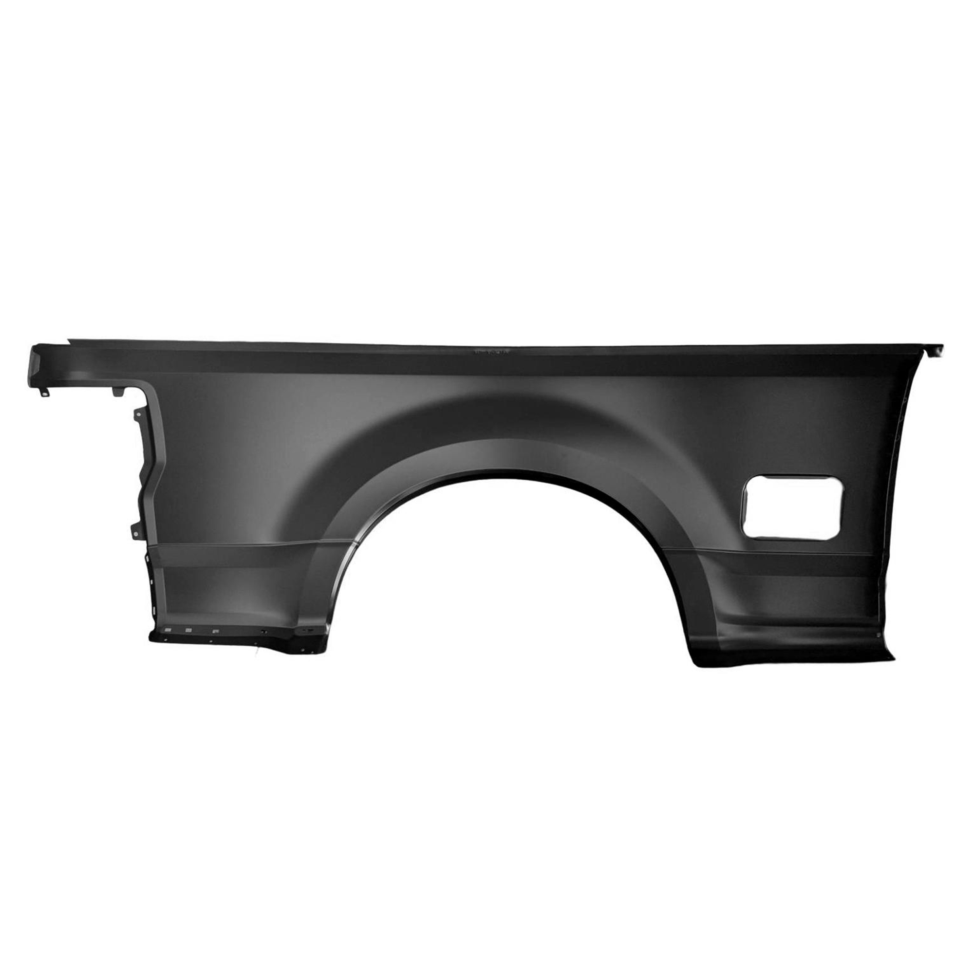 AM F SERIES SUPER DUTY P U 17-22 TRUCK BEDSIDE PANEL LH Outer Primed Single Rear Wheels 7 Foot Bed w o Wheel Opening Moldings Crew Extended Cab CAPA SKU RF58010012Q Partslink FO1756144C OEM HC3Z9627841A