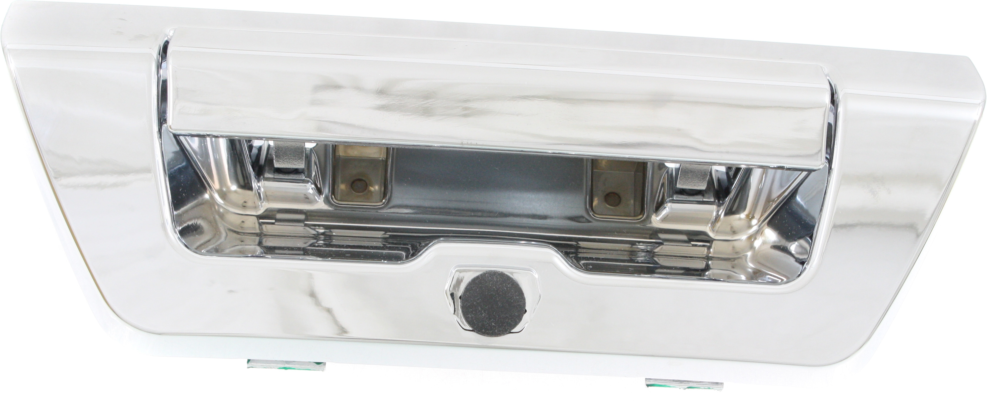 AM F 150-15-17 TAILGATE HANDLE Power Locking All Chrome w o Camera hole w o LED Lamp hole XL XLT models SKU RF58070001CK OEM Performance