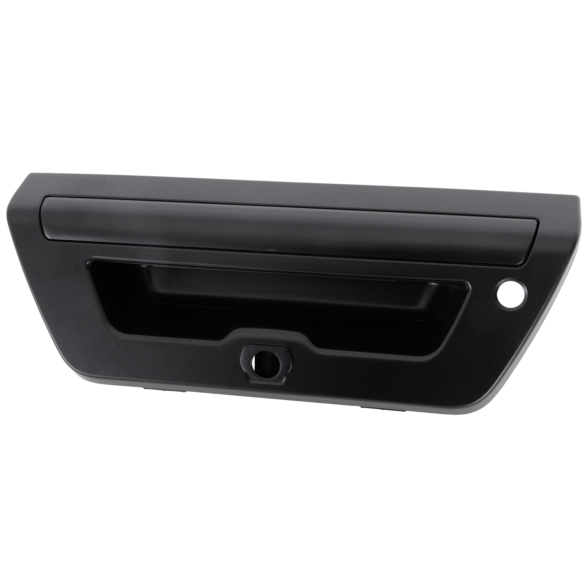 AM F 150-15-17 TAILGATE HANDLE Smooth Black w Camera Hole w LED Hole Power Type Extended Crew Cab Lariat King Ranch Platinum SKU RF58070010 OEM FL3Z9943400GAPTM