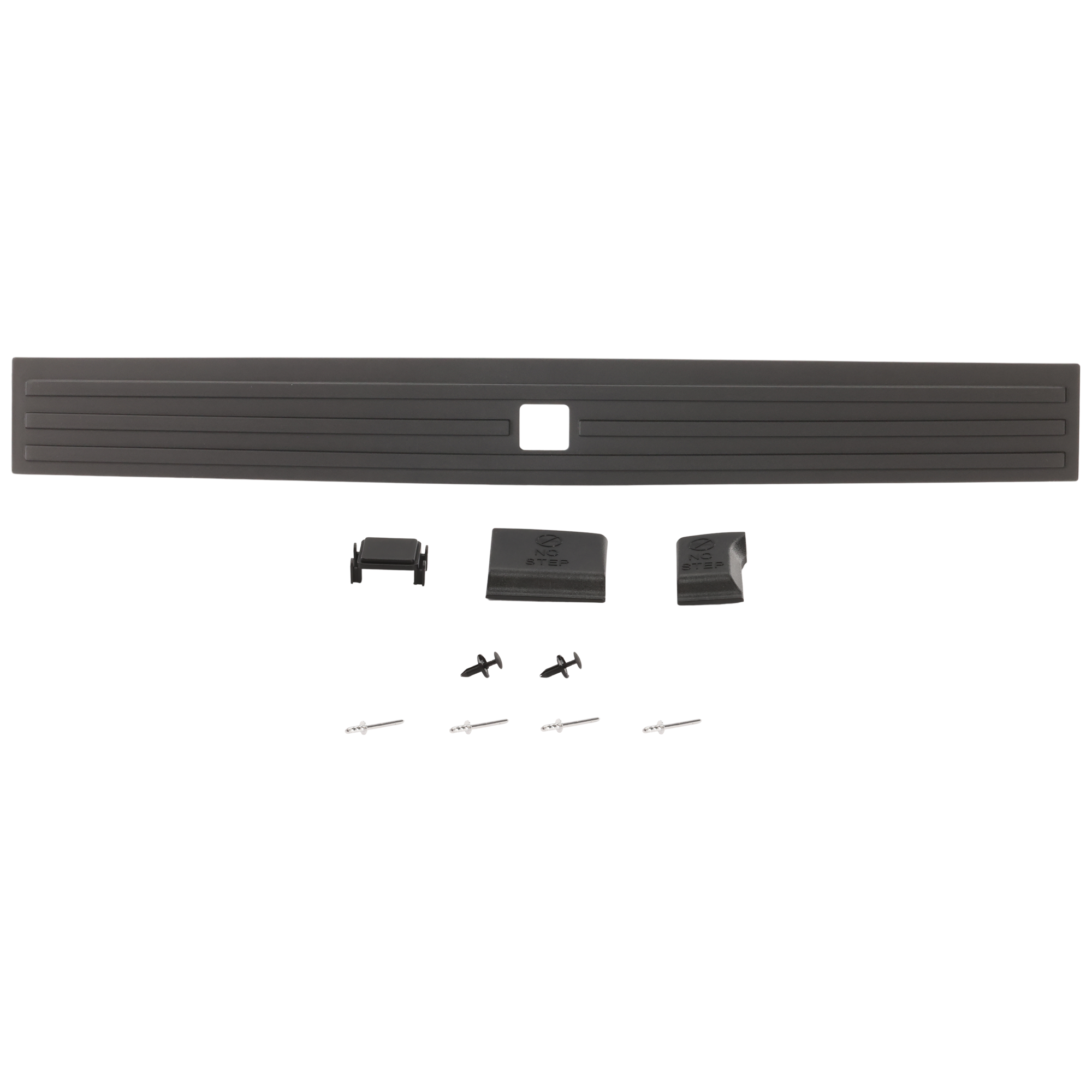 AM F 150-15-20 TAILGATE MOLDING Upper w Flex Gate Step SKU RF58450008 Partslink FO1904135 OEM FL3Z9940602B