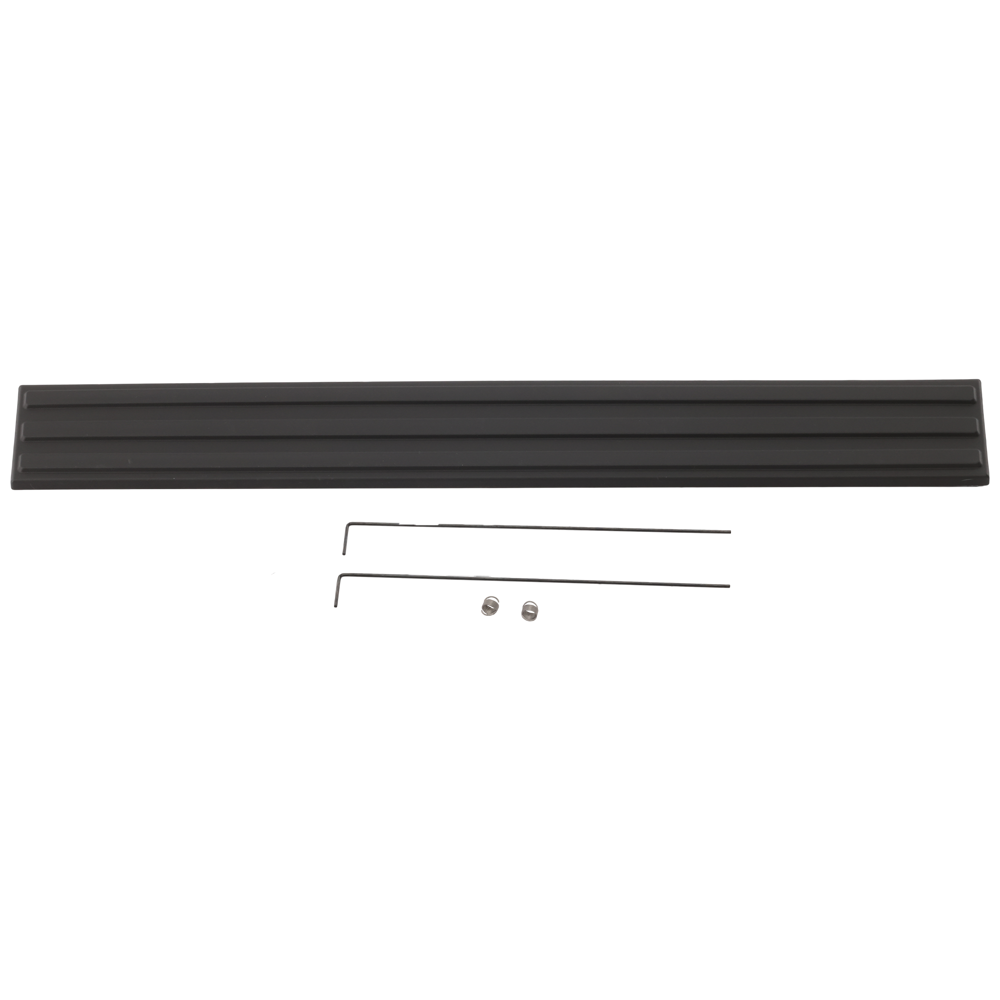 AM F 150-09-14 TAILGATE MOLDING RH AND LH Center Black Step Type Tailgate w Flex Gate Step SKU RF58500031 OEM 9L3Z9940602BA 9L3Z9941019AA 9L