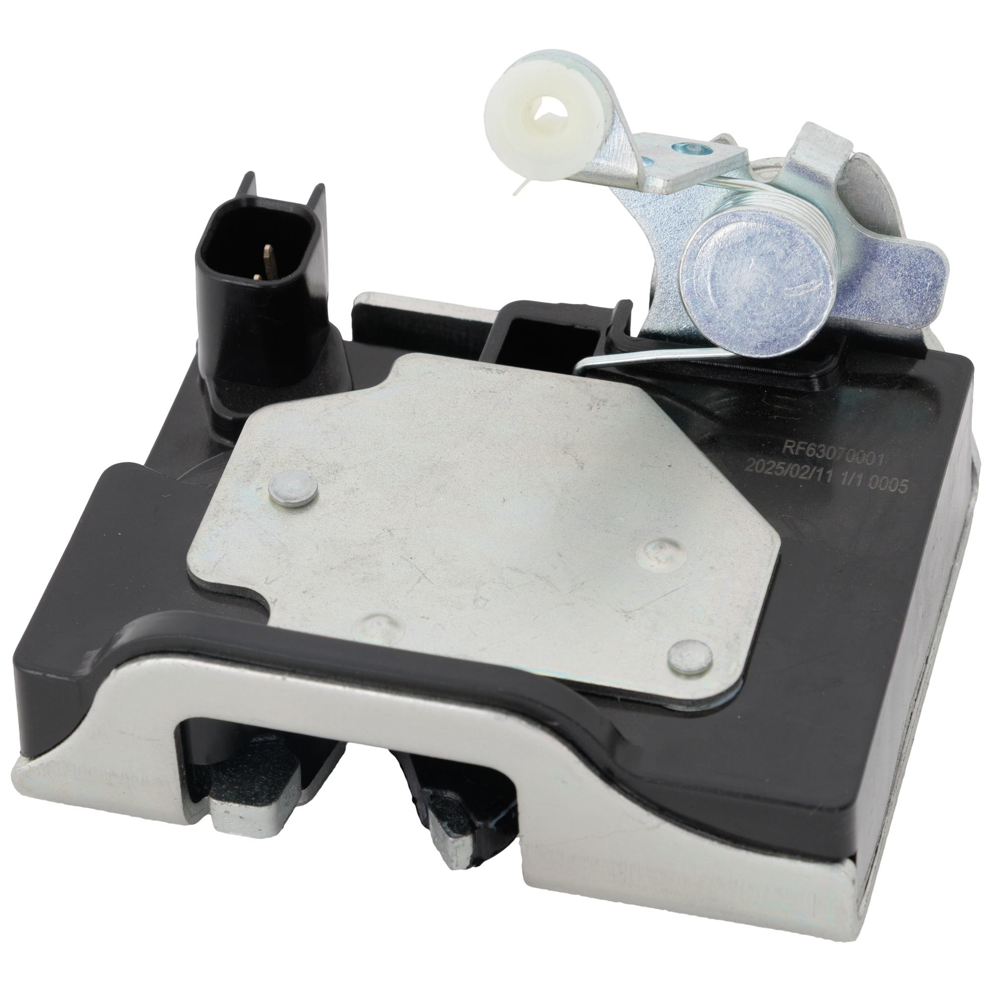 AM ESCAPE 01-07 MARINER 05-07 LIFTGATE LOCK ACTUATOR Black and Silver Plastic Male Connector 2 Blade Terminals SKU RF63070001 OEM 2L8Z7843150AA 3L8Z7843150AA 4L