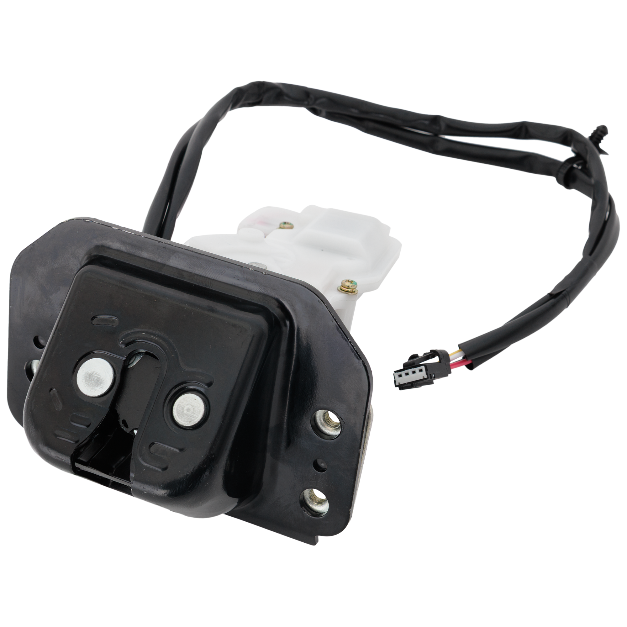 AM ESCAPE 13-16 LIFTGATE LOCK ACTUATOR w o Power Liftgate White Steel Plastic Male Black Connector 4 Female Pin Terminals SKU RF63070003 OEM CJ5Z7843150A