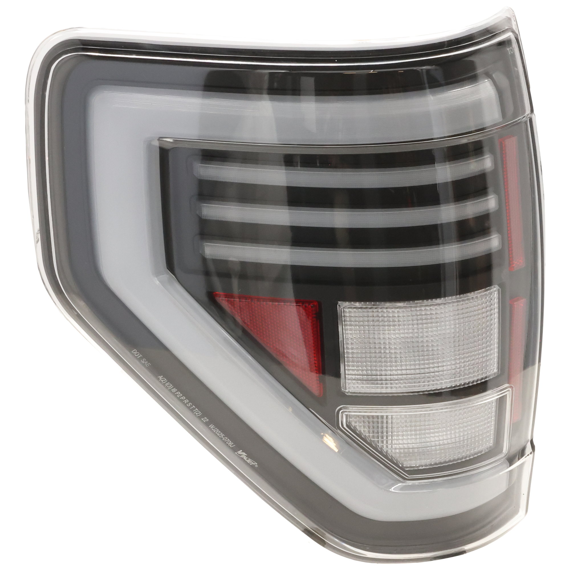 AM F 150-09-14 TAIL LAMP RH AND LH Assembly LED Black Interior Clear Lens Styleside Excludes SVT Raptor Models SKU RF73010199A OEM BL3Z13404AA PFM BL3Z13404AB PF