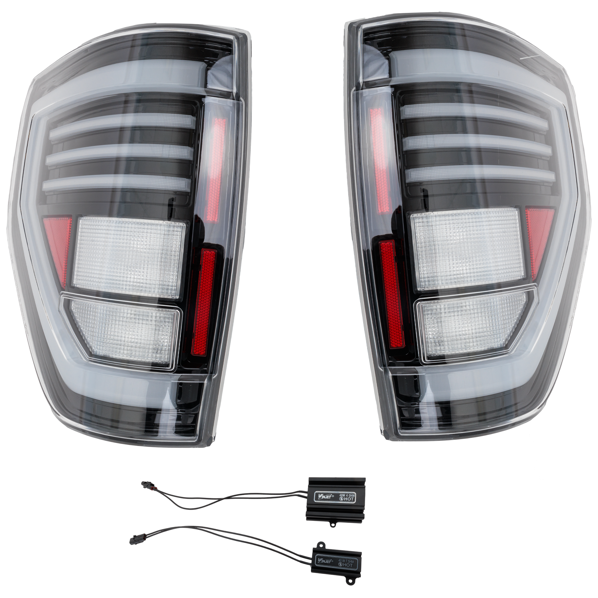 AM F 150-09-14 TAIL LAMP RH AND LH Assembly LED Glossy Black Interior Clear Lens Styleside Excludes SVT Raptor Models SKU RF73010202A OEM BL3Z13404AA PFM BL3Z13404AB PF