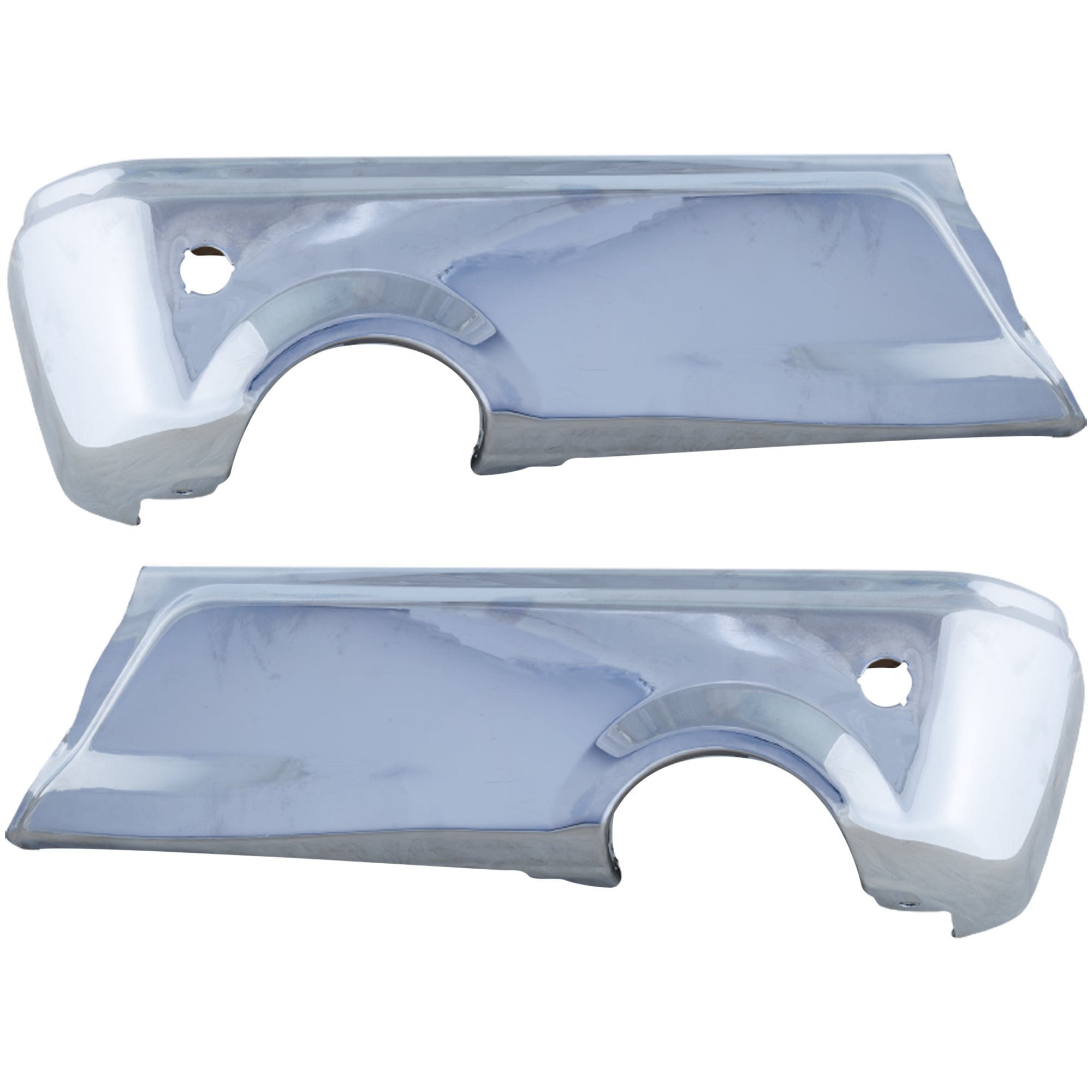 AM F 150-19-20 STEP BUMPER FACE BAR ONLY w o Pad w Pad Provision w o Mounting Bracket Chrome Limited Model SKU RF76090002 Partslink FO1102391 OEM KL3Z17906EAPTM PFM