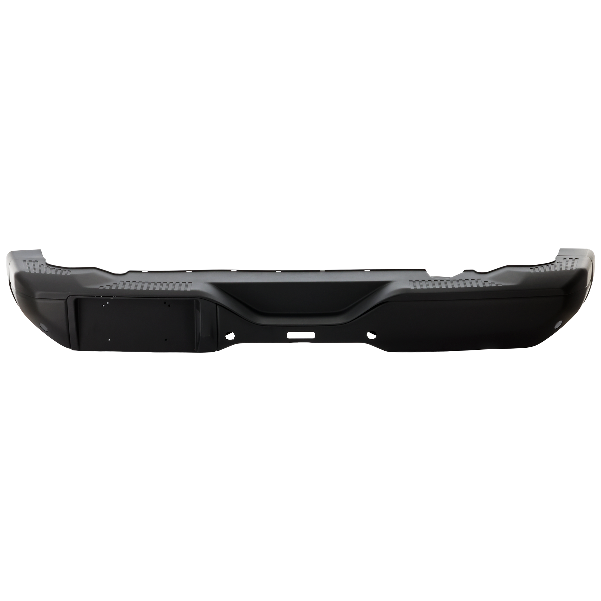 AM BRONCO 21-24 STEP BUMPER FACE BAR AND PAD w Pad Provision w Mounting Bracket Assembly Steel Black w o Sasquatch Package w Parking Aid Sensor and Reflector Holes SKU RF82560042 Partslink FO1103301 OEM M2DZ17906DA PFM
