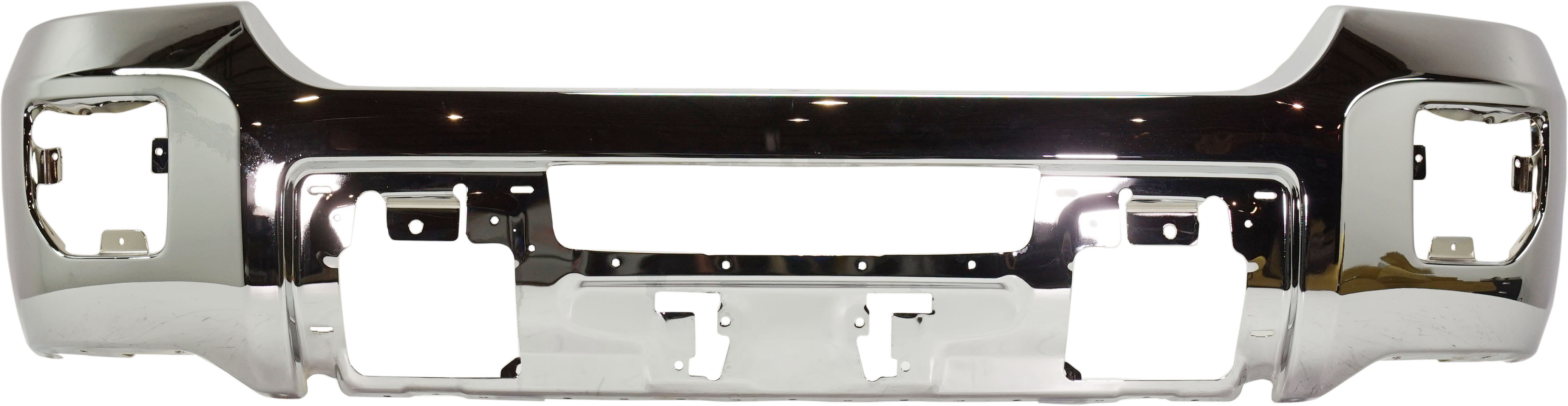 AM SIERRA 2500 HD 3500 HD 15-19 FRONT BUMPER Chrome w o Parking Aid Sensor Holes SKU RG01010001 Partslink GM1002855 OEM 23178907