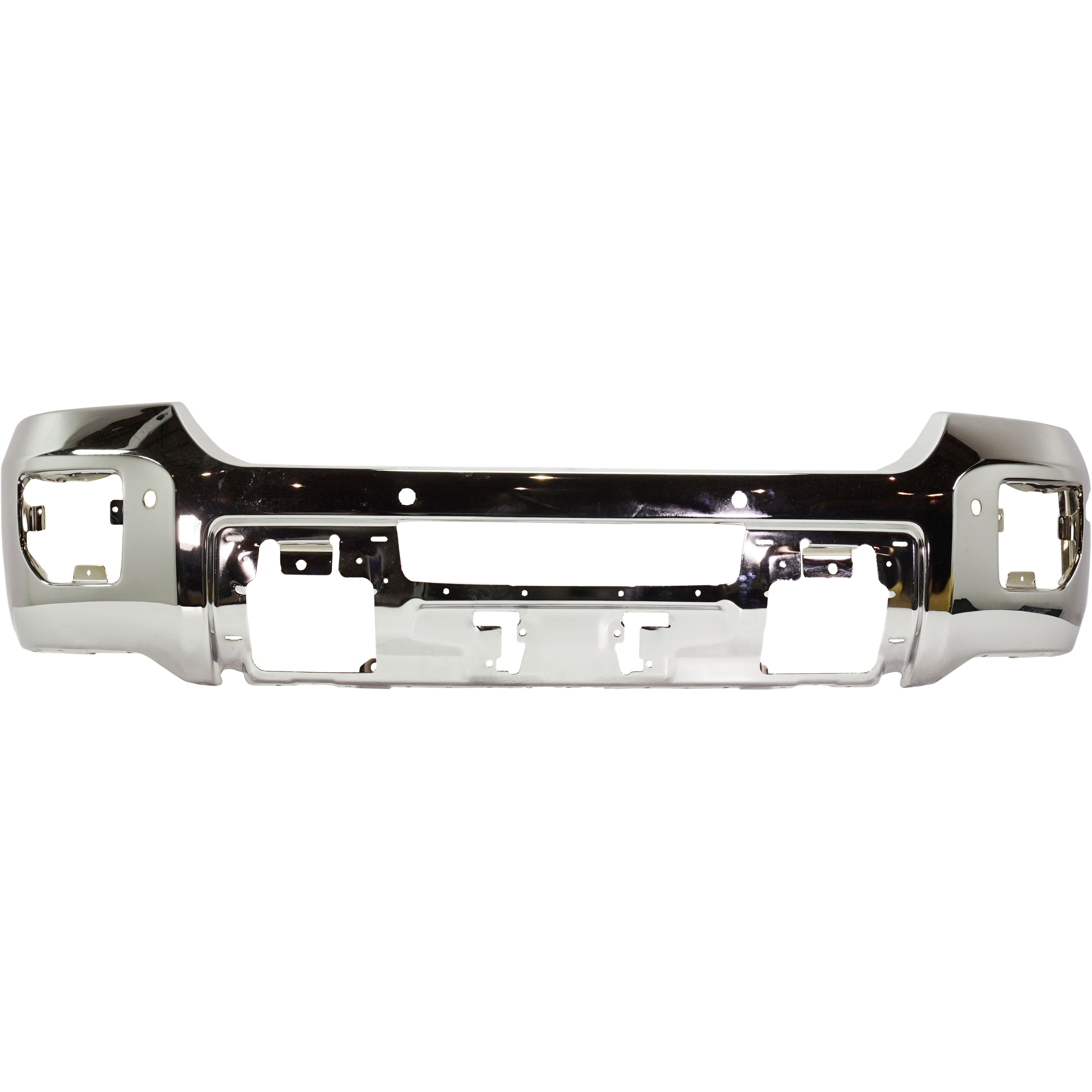 AM SIERRA 2500 HD 3500 HD 15-19 FRONT BUMPER Chrome w Parking Aid Sensor Holes SKU RG01010002 Partslink GM1002856 OEM 23178777