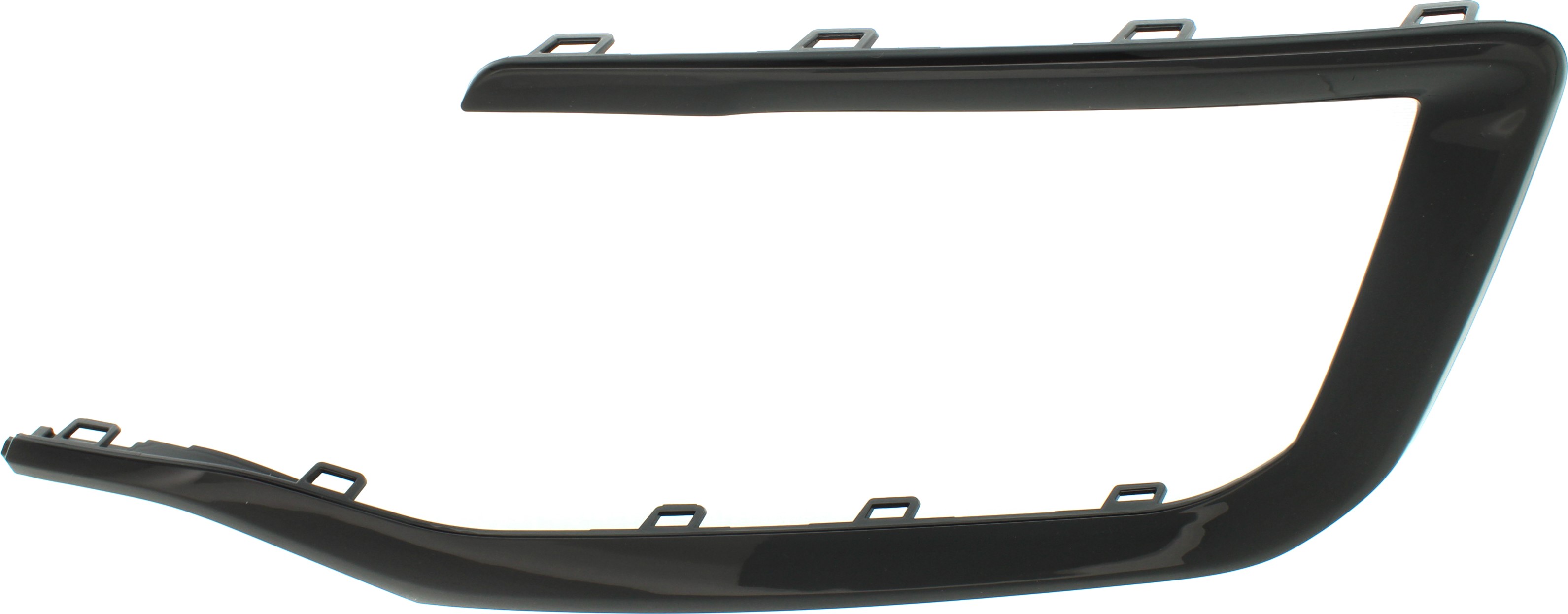 AM TERRAIN 17-17 FRONT BUMPER MOLDING LH Gloss Black Exc. Denali Model SKU RG01610004 Partslink GM1046115 OEM 84074531