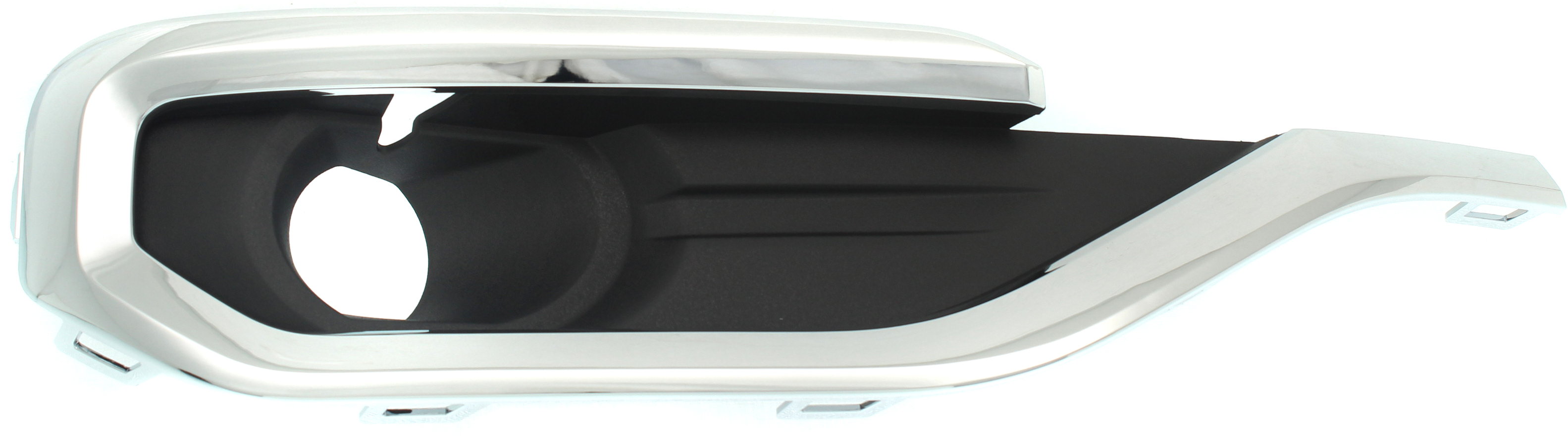 AM ACADIA 17-19 FRONT FOG LAMP MOLDING RH Black w Bright Chrome Molding SKU RG10820001 Partslink GM1039209 OEM 84693621-84547768