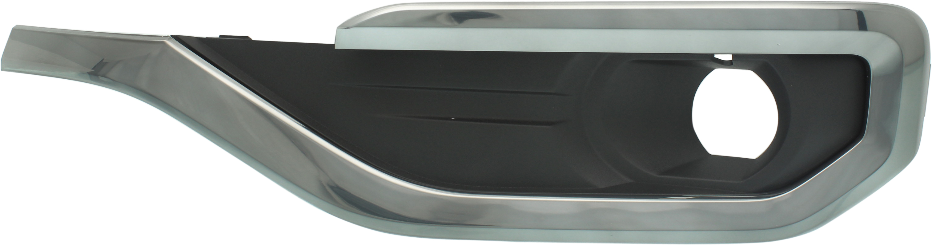 AM ACADIA 17-19 FRONT FOG LAMP MOLDING LH Black w Smoked Chrome Molding SKU RG10860004 Partslink GM1038208 OEM 84655151-84142274
