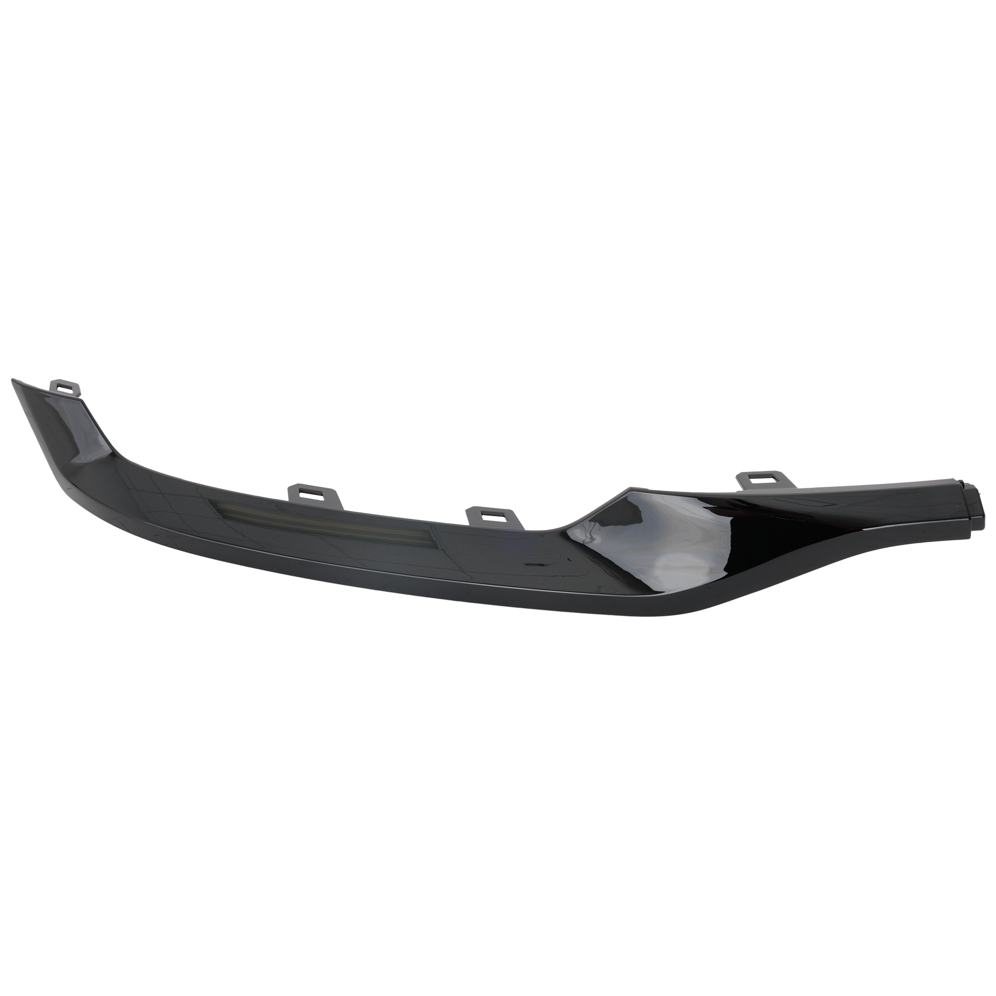 AM TERRAIN 22-24 REAR BUMPER MOLDING LH Outer ABS Plastic Gloss Black SLT Model w Elevation Edition Package SKU RG76350024 Partslink GM1146123 OEM 85138683