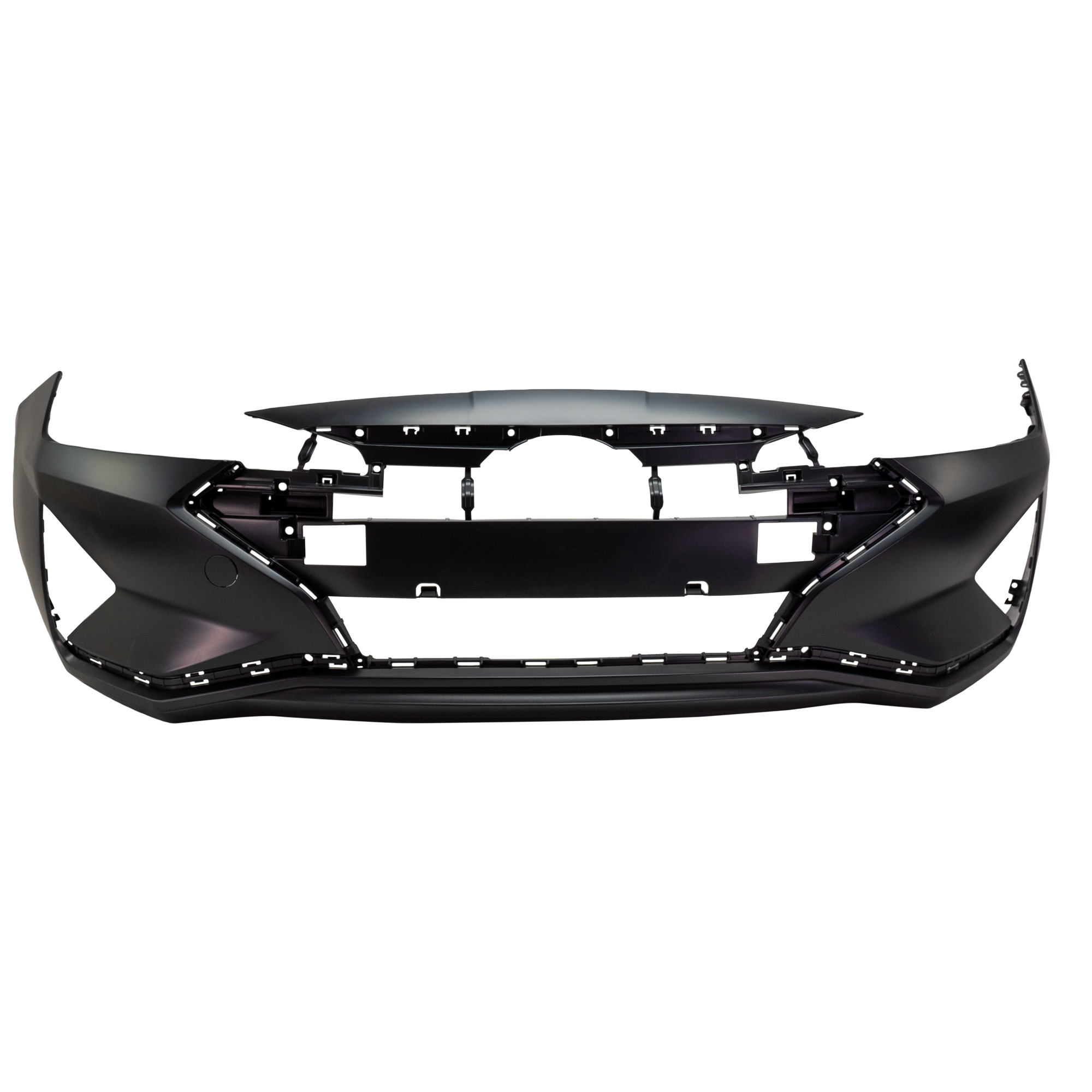 AM ELANTRA 19-20 FRONT BUMPER COVER Primed w Lower Moulding w Tow Hook Cover SKU RH01030063P OEM 86511F3500-86591F3500-86588F2A