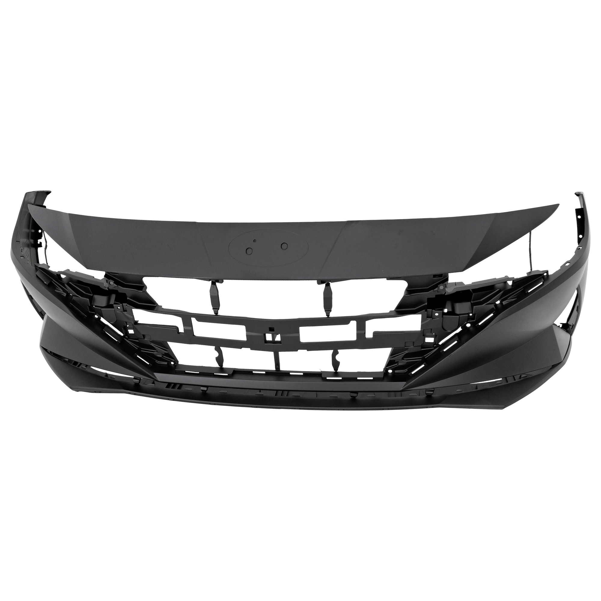 AM ELANTRA 21-23 FRONT BUMPER COVER Primed w o Radar Cruise Control USA Built Vehicle CAPA SKU RH01030088PQ Partslink HY1000246C OEM 86511AB000