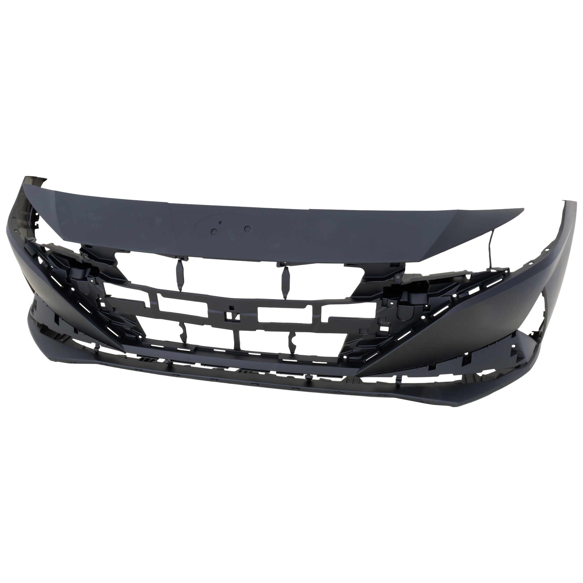 AM ELANTRA 21-23 FRONT BUMPER COVER Primed w Radar Cruise Control USA Built Vehicle SKU RH01030089P Partslink HY1000247 OEM 86511AB010