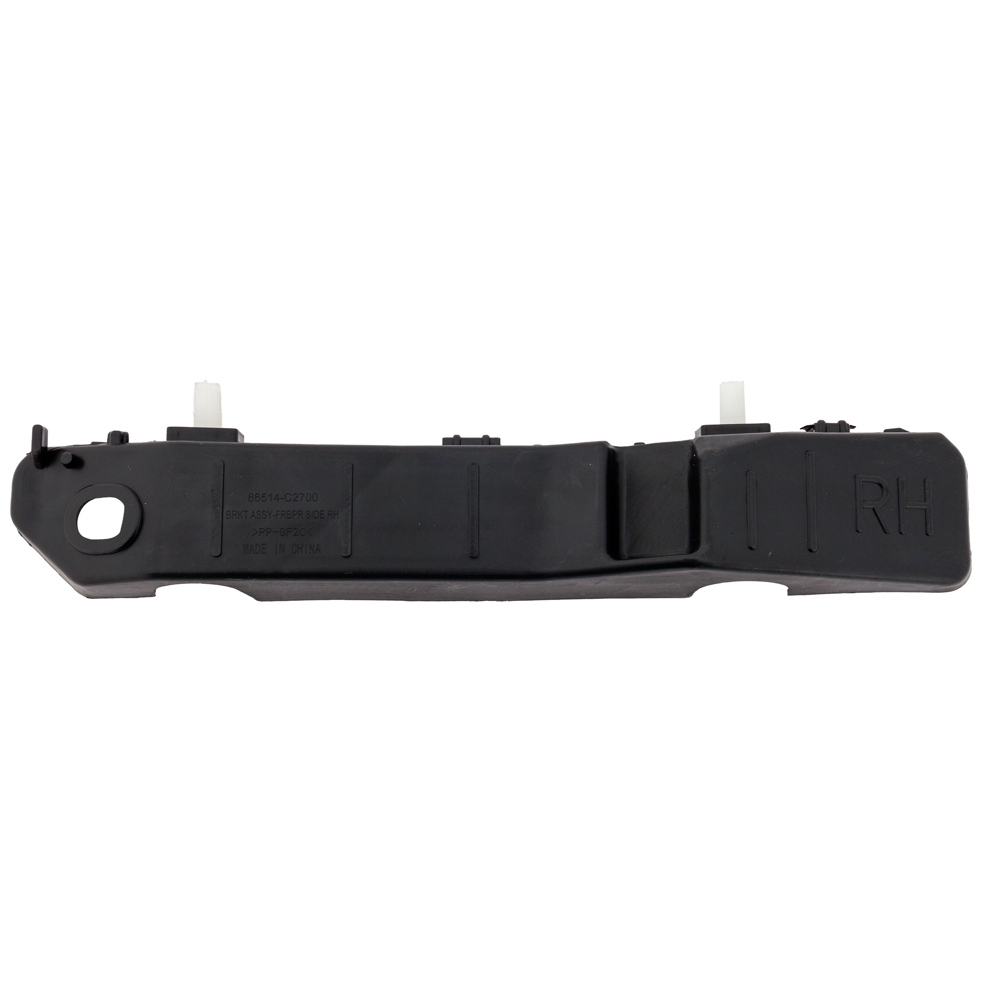 AM SONATA 18-19 FRONT BUMPER BRACKET RH Outer Support Textured Black Hybrid Models SKU RH01310065 Partslink HY1043152 OEM 86514C1AA0
