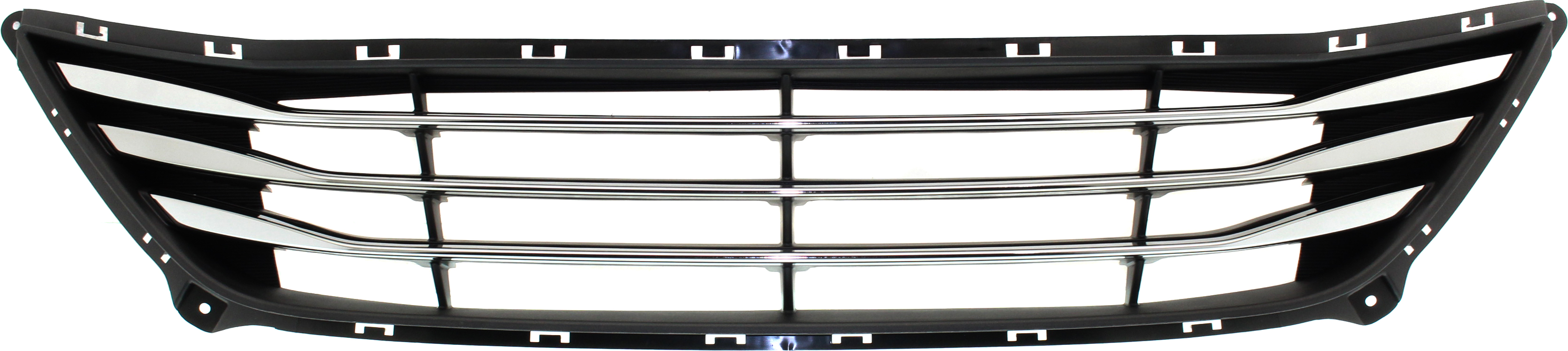 AM ELANTRA 14-16 FRONT BUMPER GRILLE Textured Dark Gray w Chrome Insert USA Built SKU RH01530011 Partslink HY1036140 OEM 865603Y700