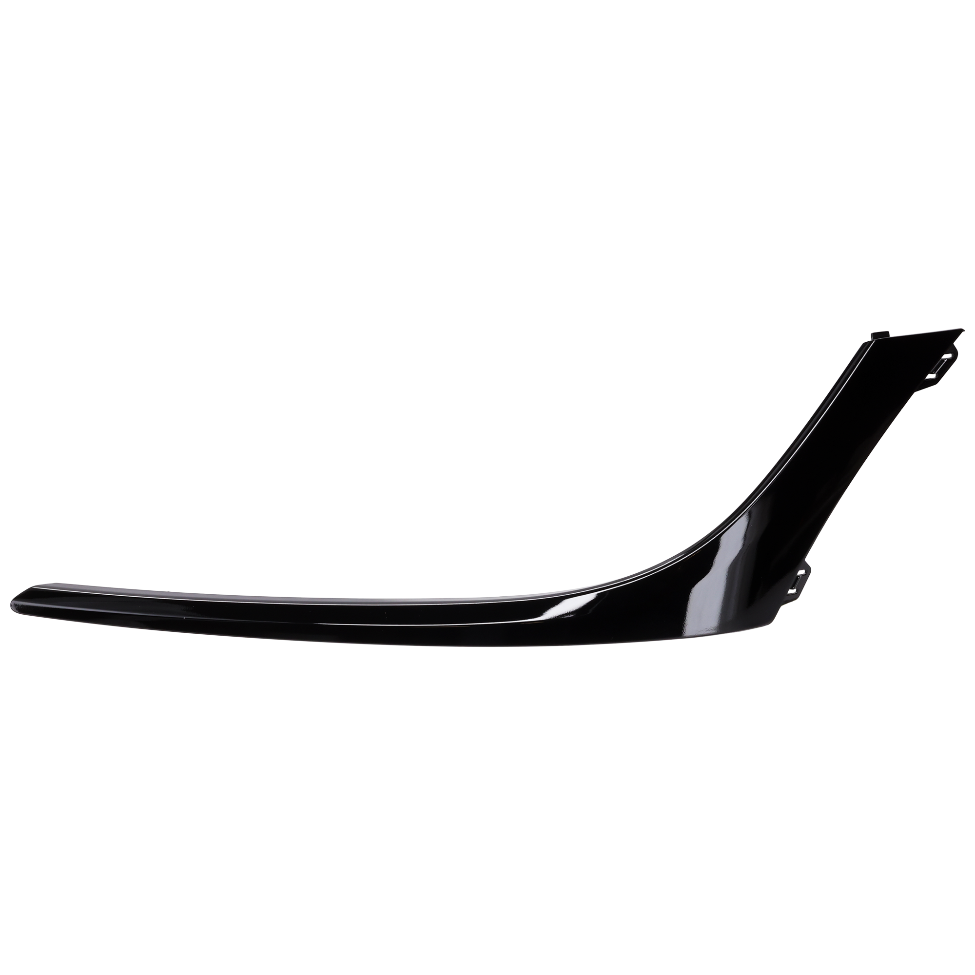 AM KONA ELECTRIC 22-23 FRONT BUMPER MOLDING LH Side Cover Molding Painted Black SKU RH01590082 Partslink HY1046129 OEM 86571K4AA0