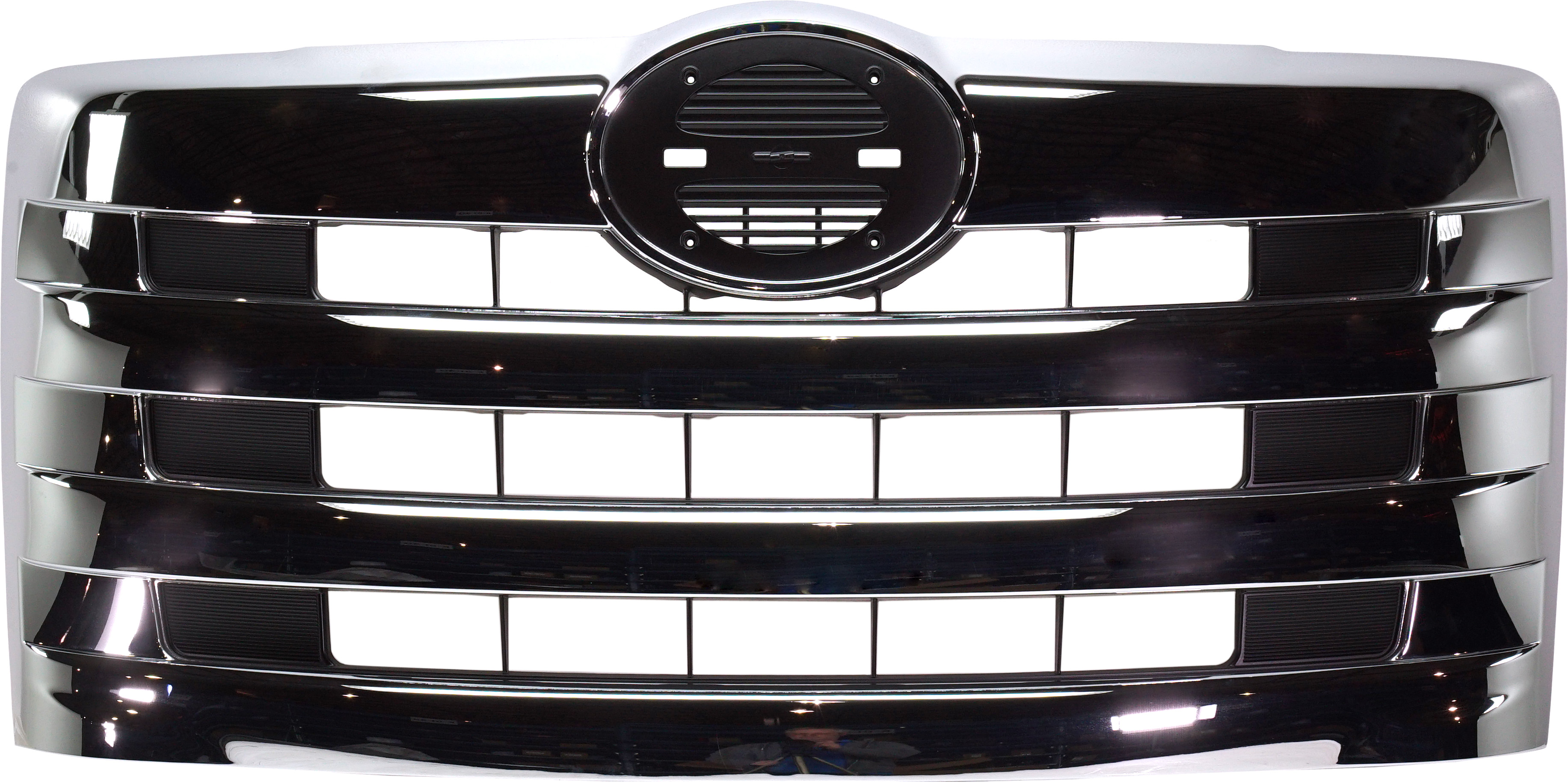 AM HINO 238-258-268-338-11-15 GRILLE Chrome Horizontal Bar Insert SKU RH07010004 HD OEM 53100E0062