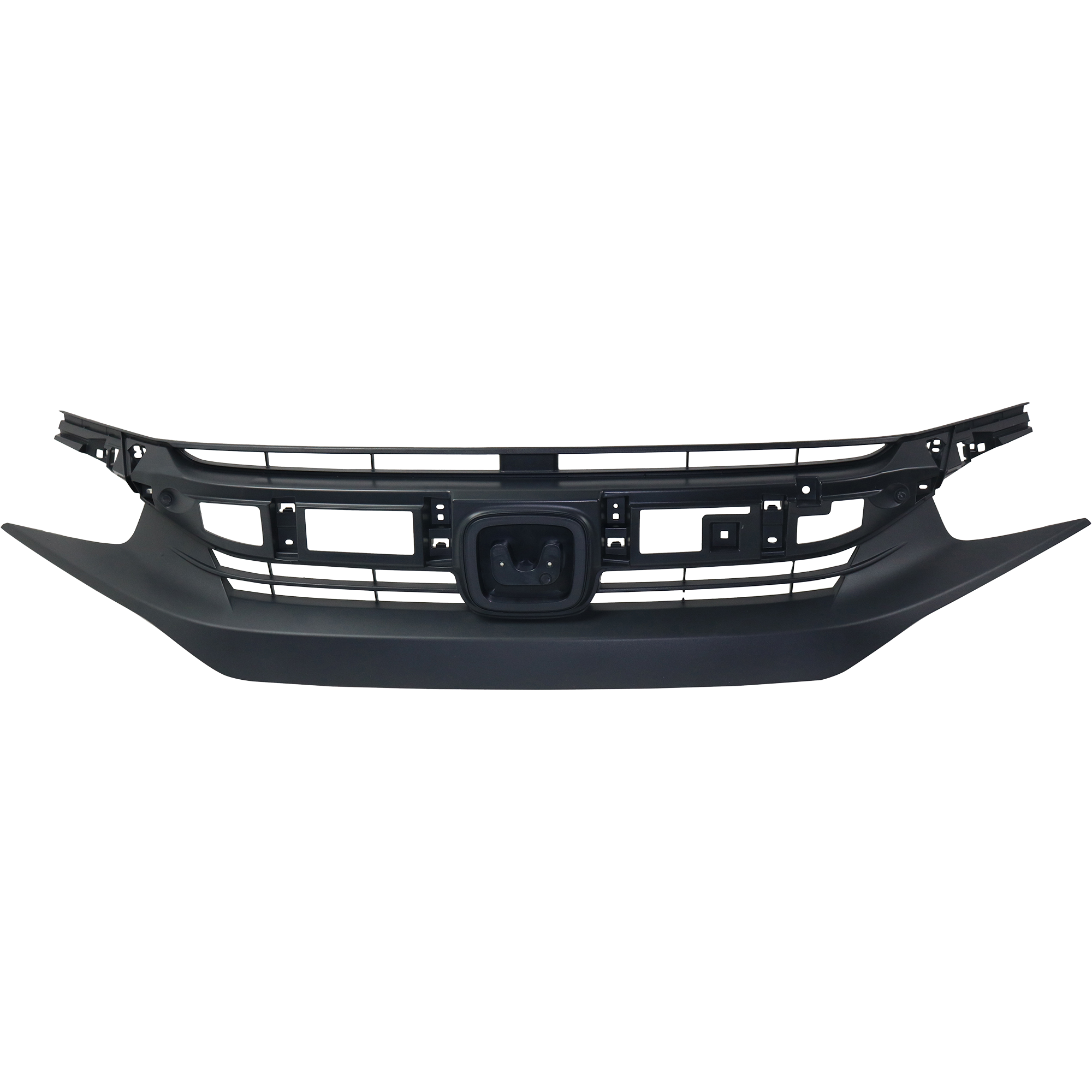 AM CIVIC 16-18 GRILLE Textured Black Exc. Si Model Coupe Sedan SKU RH07010008 Partslink HO1200231 OEM 71121TBAA01