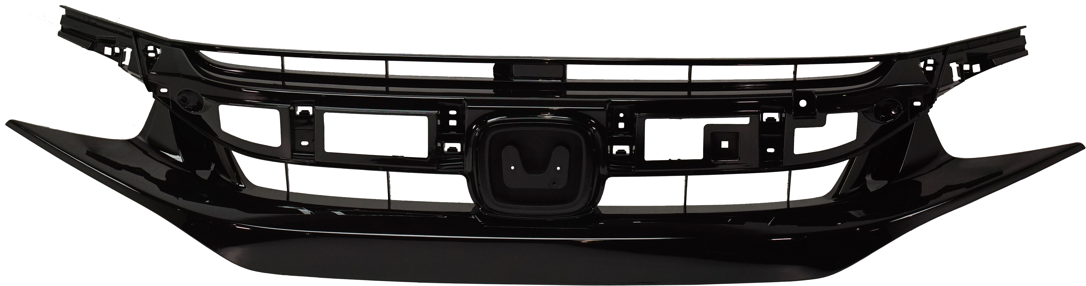AM CIVIC 19-21 GRILLE Painted Black Shell and Insert Sport Model Coupe Sedan SKU RH07010036 Partslink HO1200242 OEM 71121TBAA61