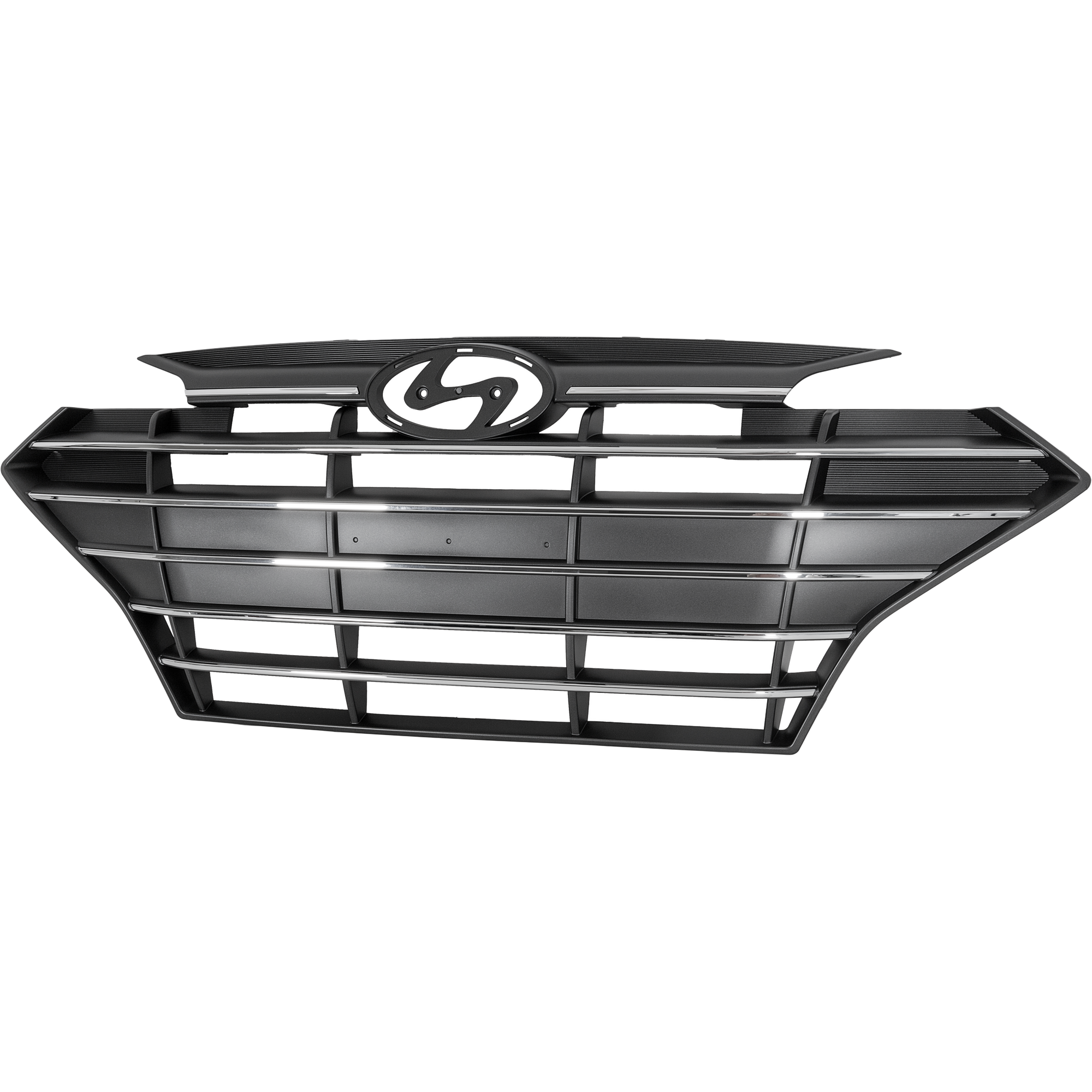 AM ELANTRA 19-20 GRILLE Chrome Silver Black Shell and Insert w Chrome Molding w o Intelligent Cruise Control USA Build Vehicle Sedan SKU RH07010040 Partslink HY1200212 OEM 86350F3510