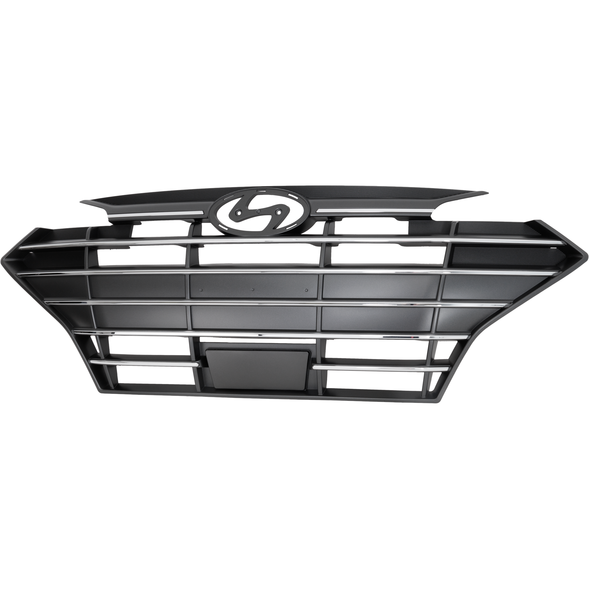 AM ELANTRA 19-20 GRILLE Chrome Silver Black Shell and Insert w Chrome Silver Black Molding w Intelligent Cruise Control USA Built Vehicle Sedan CAPA SKU RH07010042Q Partslink HY1200213C OEM 86350F3520