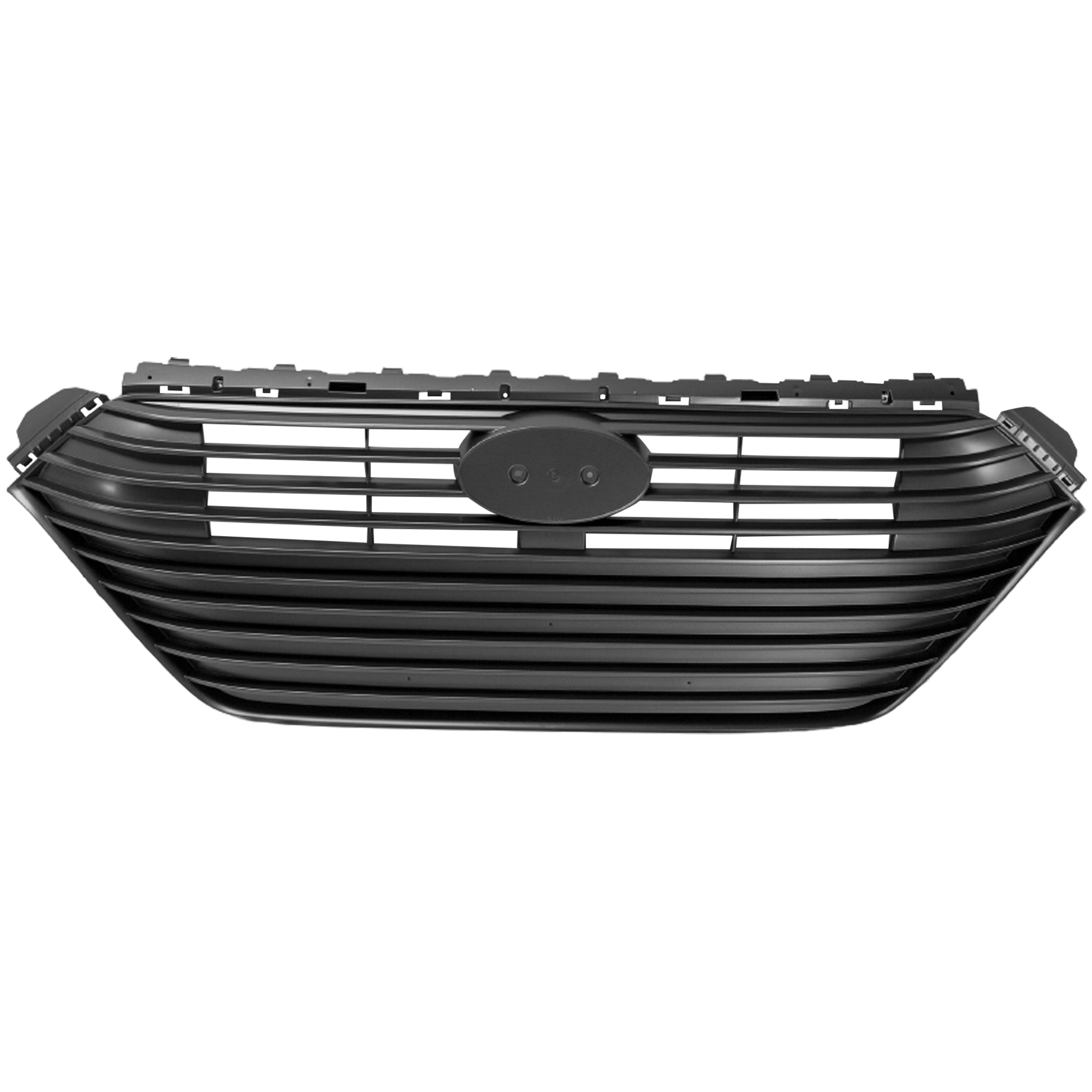 AM IONIQ 17-19 GRILLE Painted Black Shell with Painted Dark Gray Insert w o Intelligent Cruise Control Hybrid Model CAPA SKU RH07010044Q Partslink HY1200223C OEM 86350G2000PG4