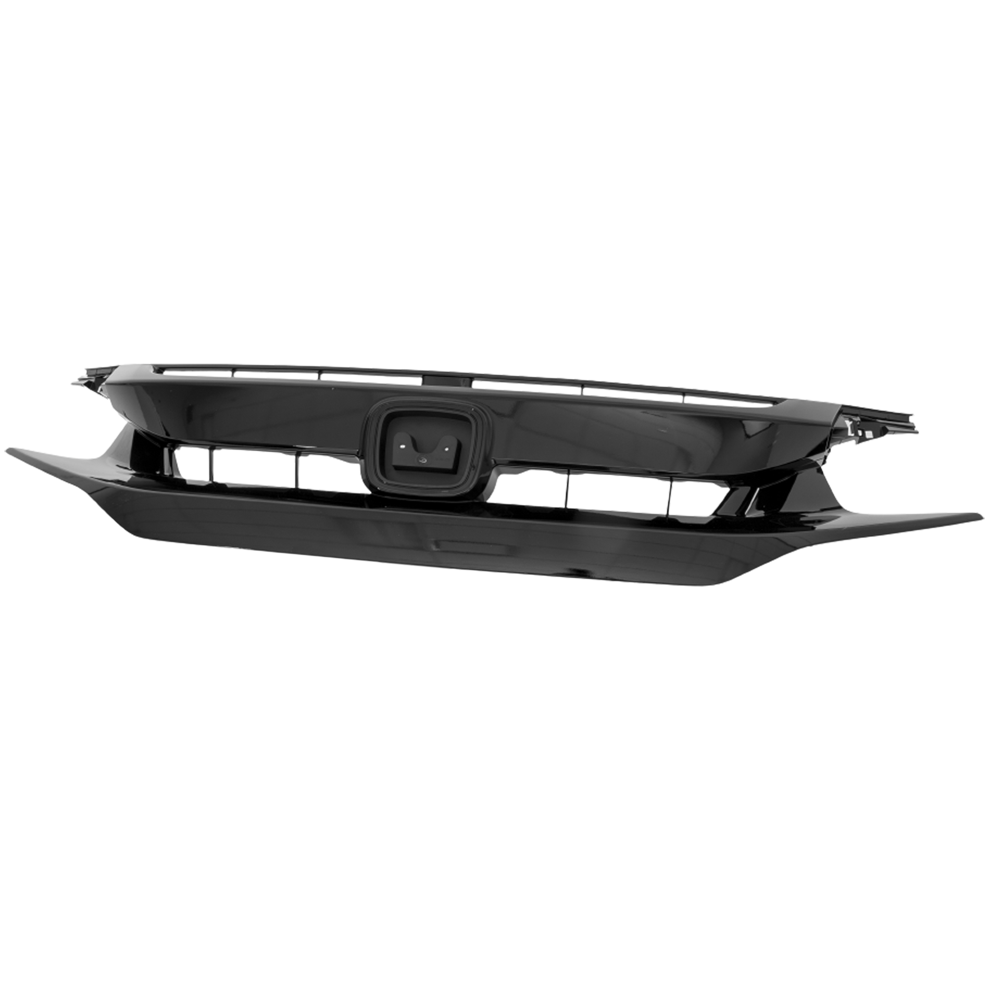 AM CIVIC 20-21 GRILLE Painted Black Shell and Insert Exc. Type R Model Hatchback SKU RH07010052 Partslink HO1200248 OEM 71121TGGA51