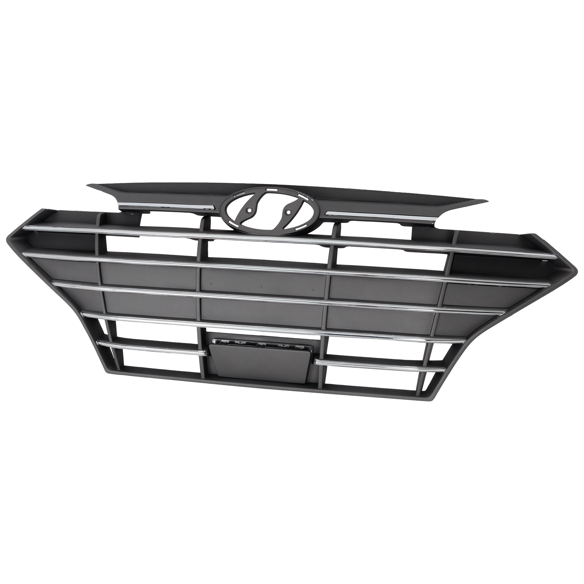 AM ELANTRA 19-20 GRILLE Chrome Silver Black Shell and Insert w Intelligent Cruise Control Korea Built Vehicle Sedan SKU RH07010076 Partslink HY1200254 OEM 86350F2BC0