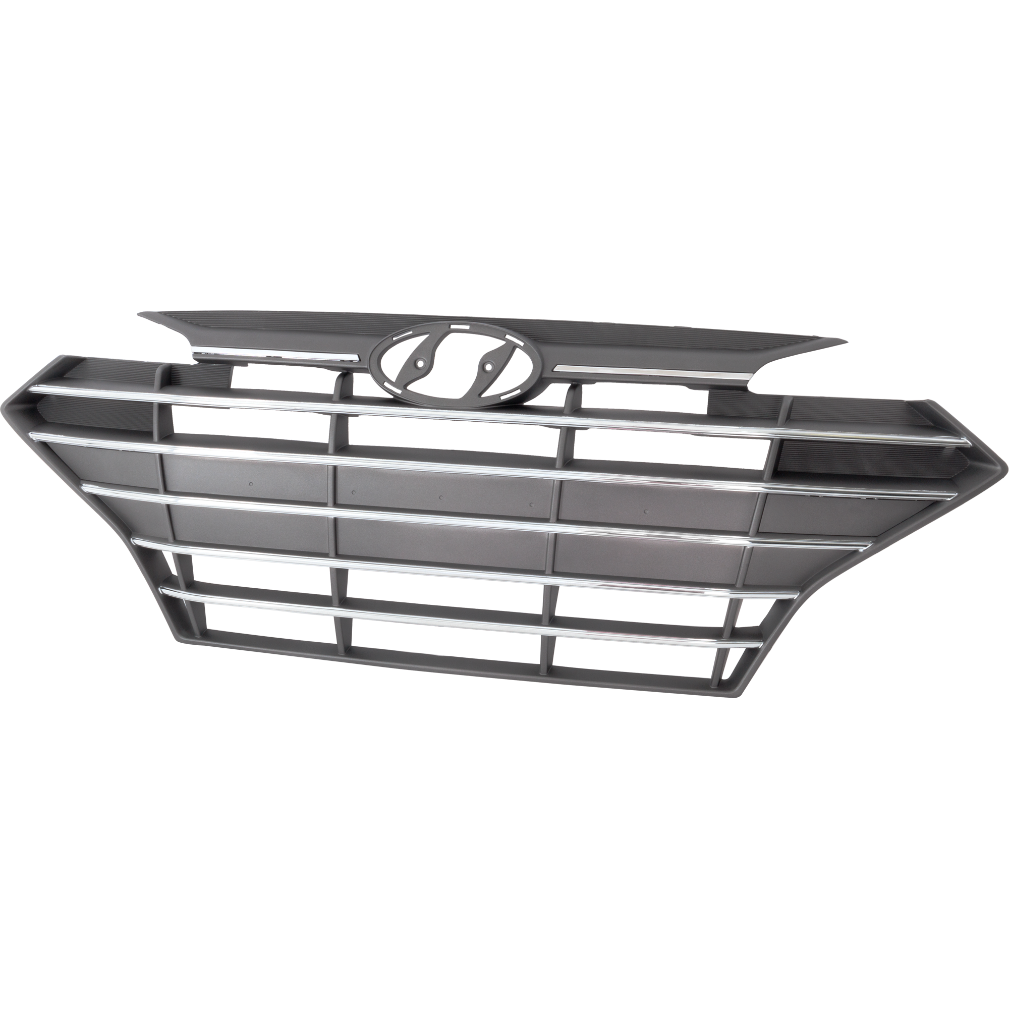 AM ELANTRA 19-20 GRILLE Chrome Silver Black Shell and Insert w o Intelligent Cruise Control Korea Built Vehicle Sedan SKU RH07010077 Partslink HY1200253 OEM 86350F2BA0