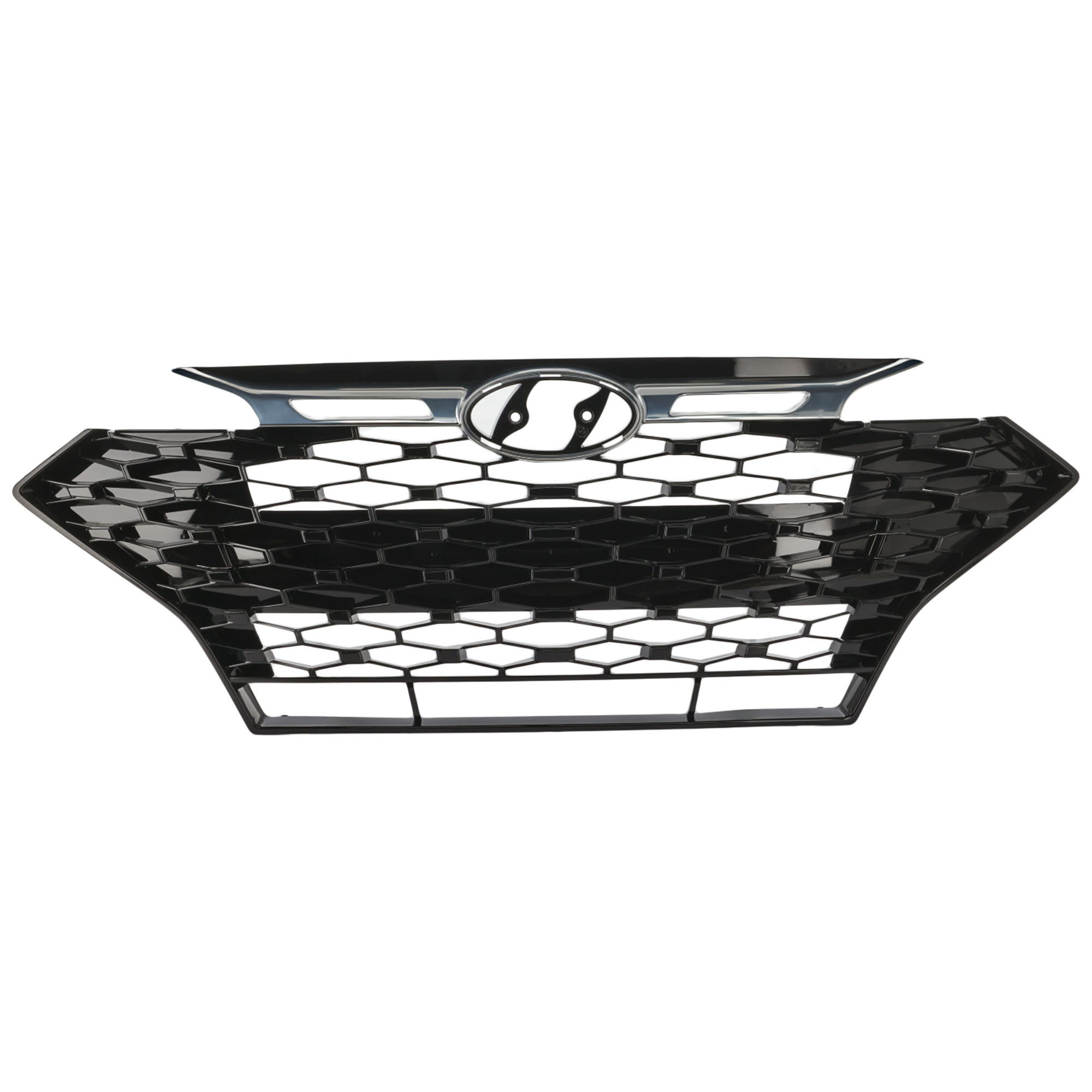 AM ELANTRA 19-20 GRILLE Silver Black Sport Model Korea Built Vehicle w o Intelligent Cruise Control SKU RH07010078 Partslink HY1200246 OEM 86350F2NA0
