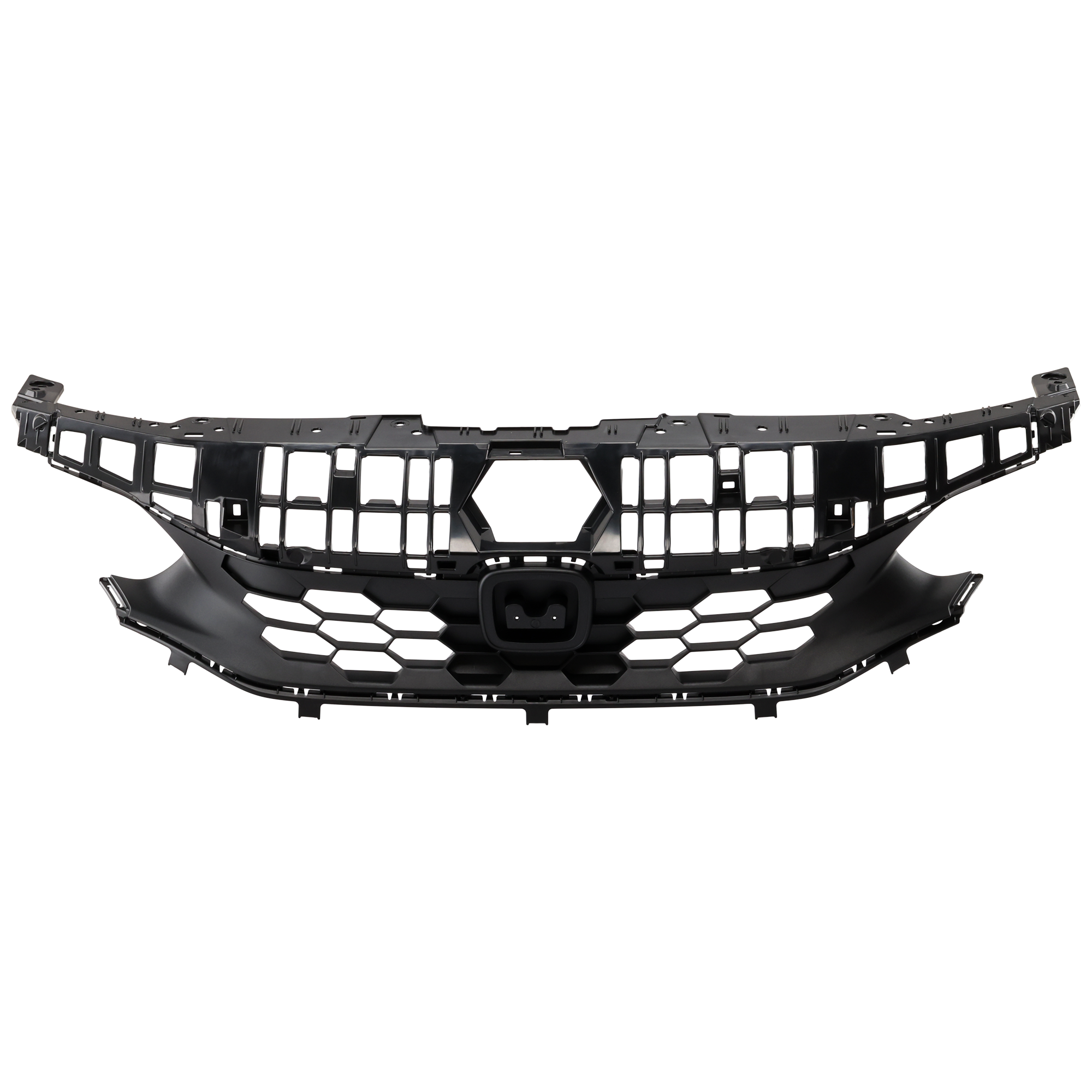 AM CIVIC 22-24 GRILLE Textured Black Shell and Insert EX L LX Sport Models Hatchback CAPA SKU RH07010094Q Partslink HO1200255C OEM 71200T43A01