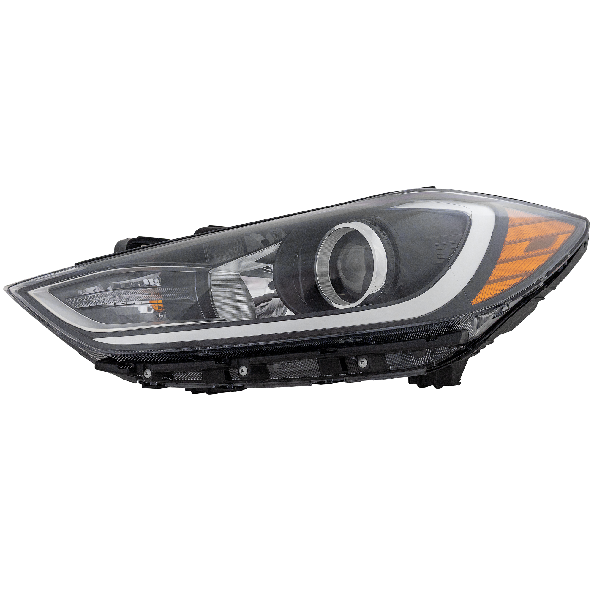 AM ELANTRA 17-18 HEAD LAMP LH Assembly Halogen w o Daytime Running Light Korea or USA Built Vehicle SKU RH10010012 Partslink HY2502206 HY2502203 OEM 92101F3000-92101F2040
