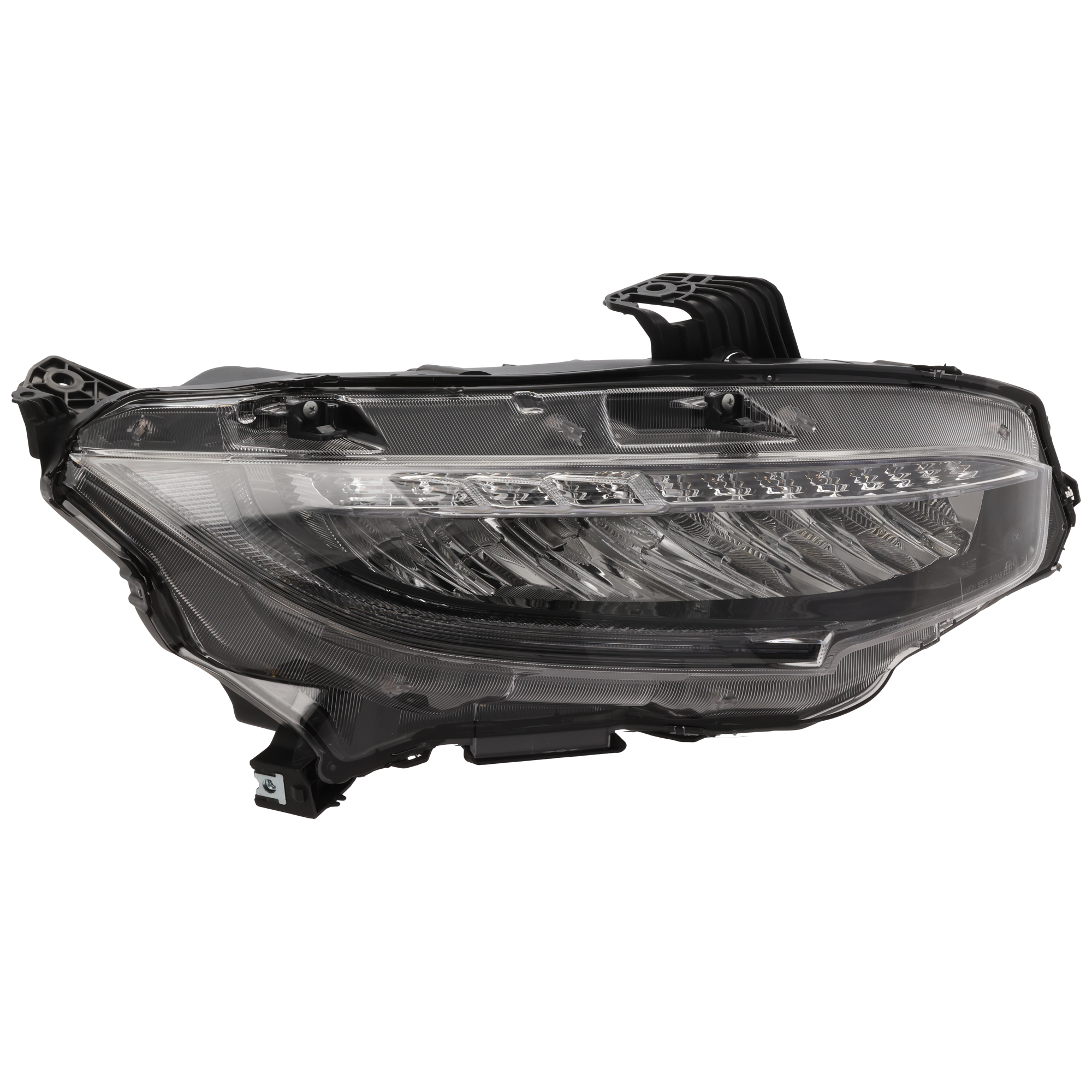 AM CIVIC 16-21 HEAD LAMP RH Assembly LED Coupe Hatchback 16-19 Type R 21-17-19 Si Sedan 16-19-18 Touring Model North America Built CAPA SKU RH10010021Q Partslink HO2503176C OEM 33100TBAA11