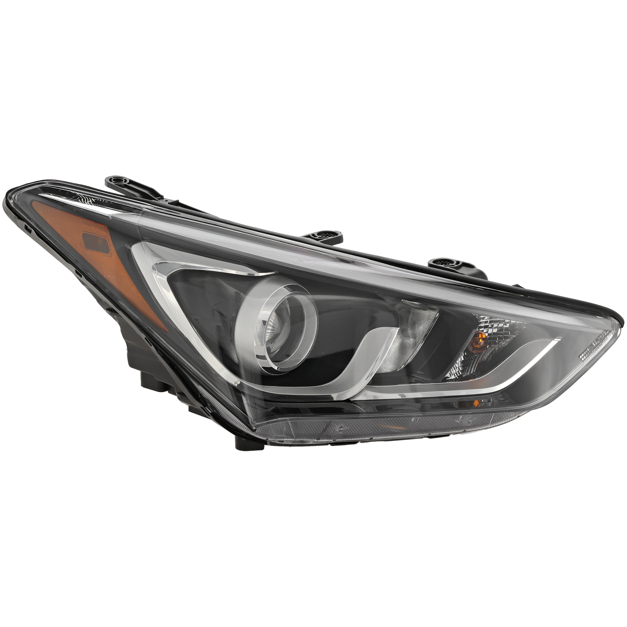 AM SANTA FE SPORT 17-18 HEAD LAMP RH Assembly Halogen SKU RH10010035 Partslink HY2503205 OEM 921024Z500