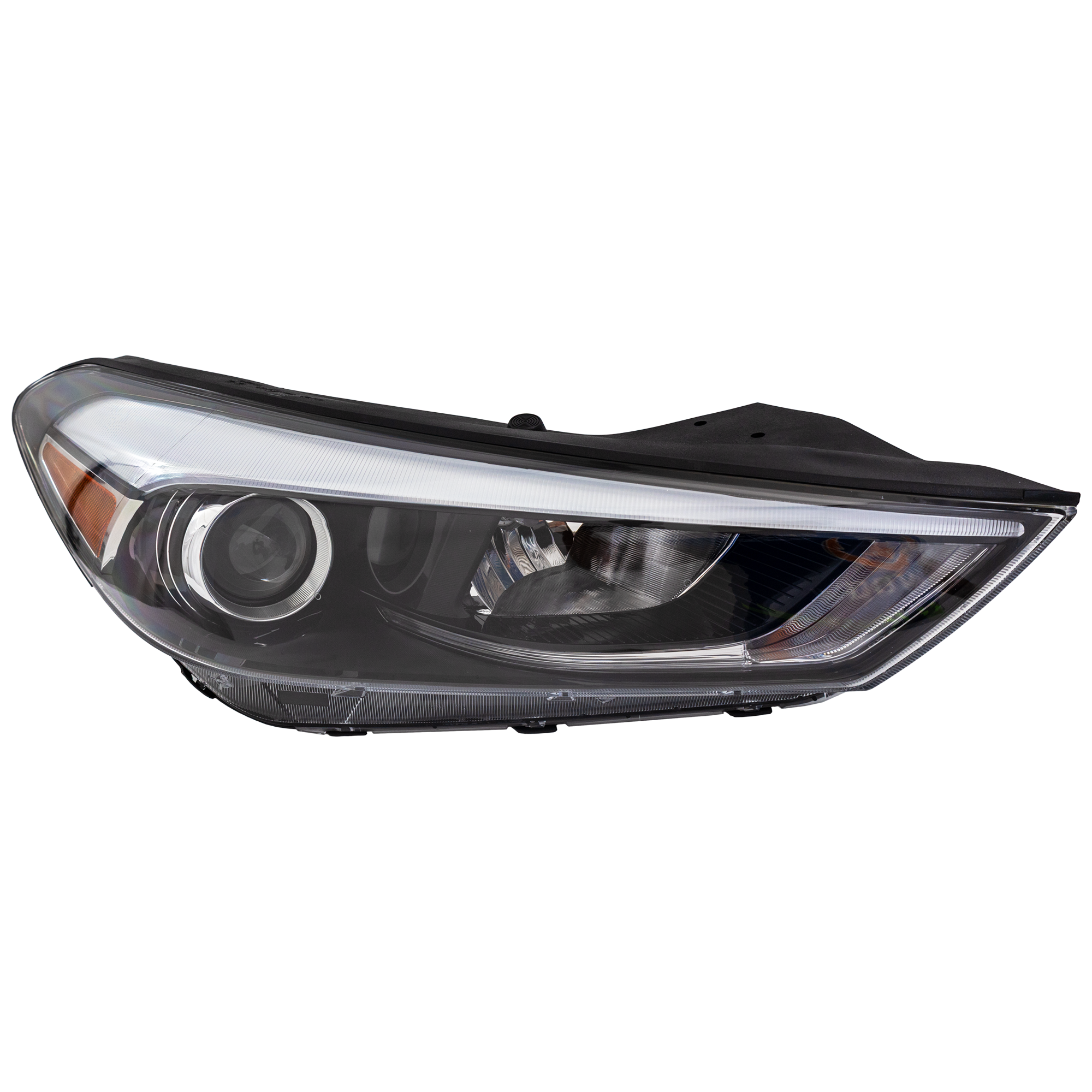 AM TUCSON 16-18 HEAD LAMP RH Assembly Halogen w LED Position Light SKU RH10010049 Partslink HY2503200 OEM 92102D3150