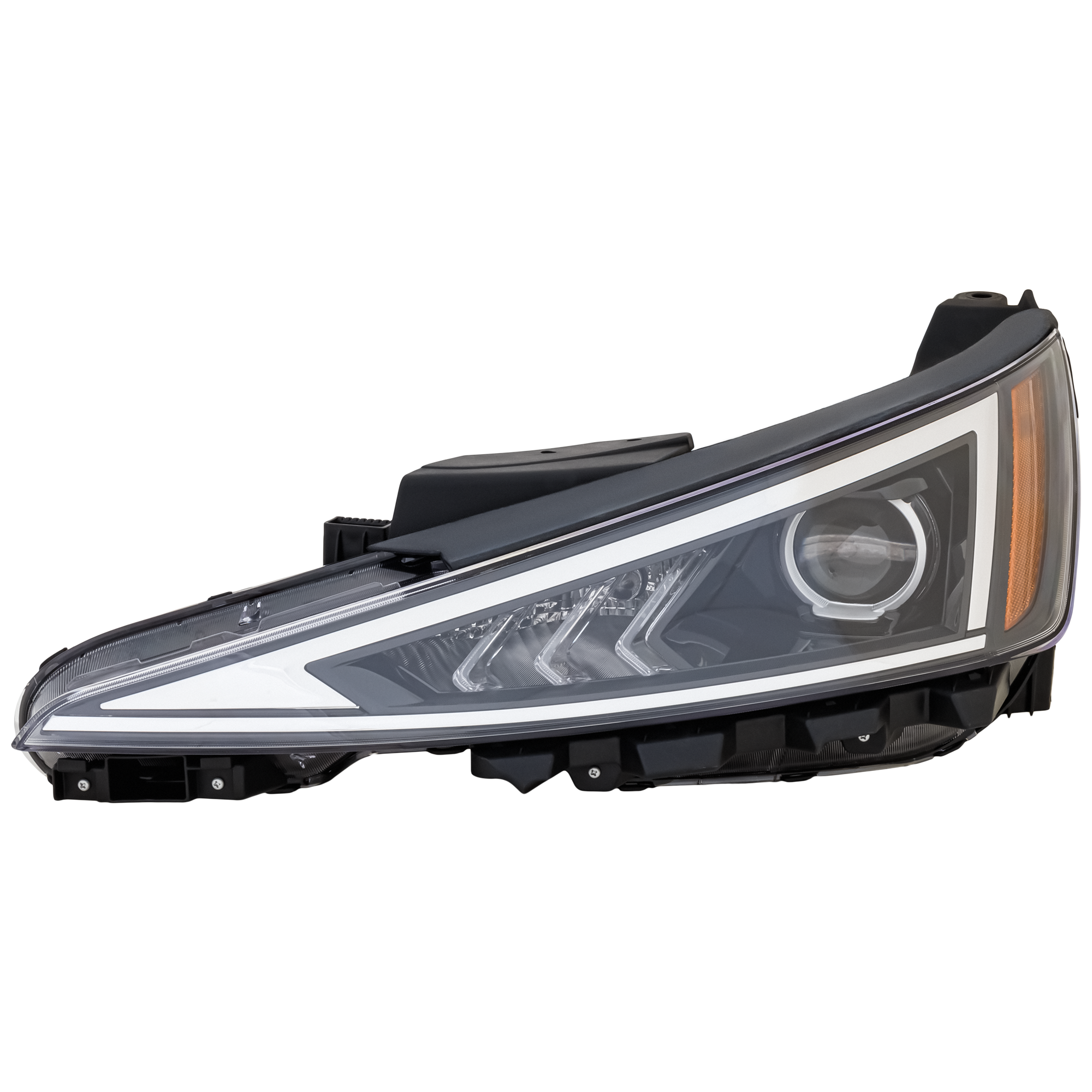 AM ELANTRA 19-20 HEAD LAMP LH Assembly Halogen w o Daytime Running Light USA Built Vehicle CAPA SKU RH10010068Q Partslink HY2502233C OEM 92101F3500